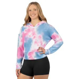 FXR 232253-9441-07 Womens Balance Cropped Pullover Hoodie Pink-Blue Dye - Small