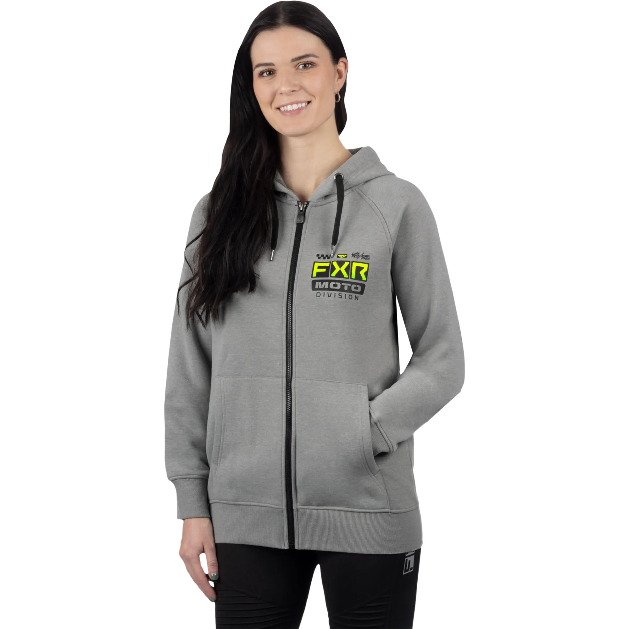 FXR Gladiator Hoodie Grey Heather/Glow Stick