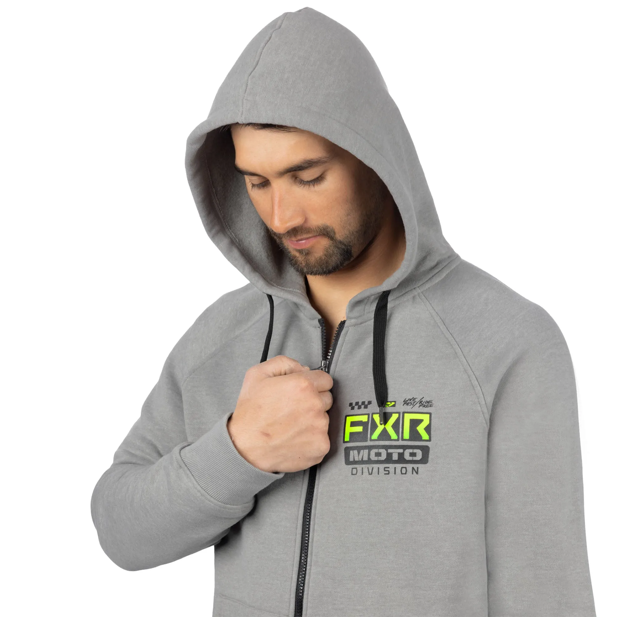 FXR Gladiator Hoodie Grey Heather/Glow Stick