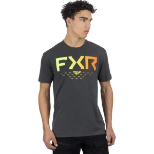 FXR Helium Premium T-Shirt Charcoal Heather/Inferno Grey