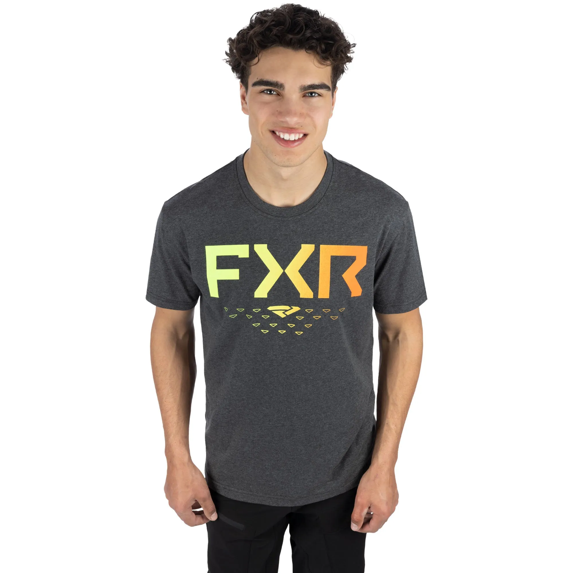 FXR Helium Premium T-Shirt Charcoal Heather/Inferno Grey