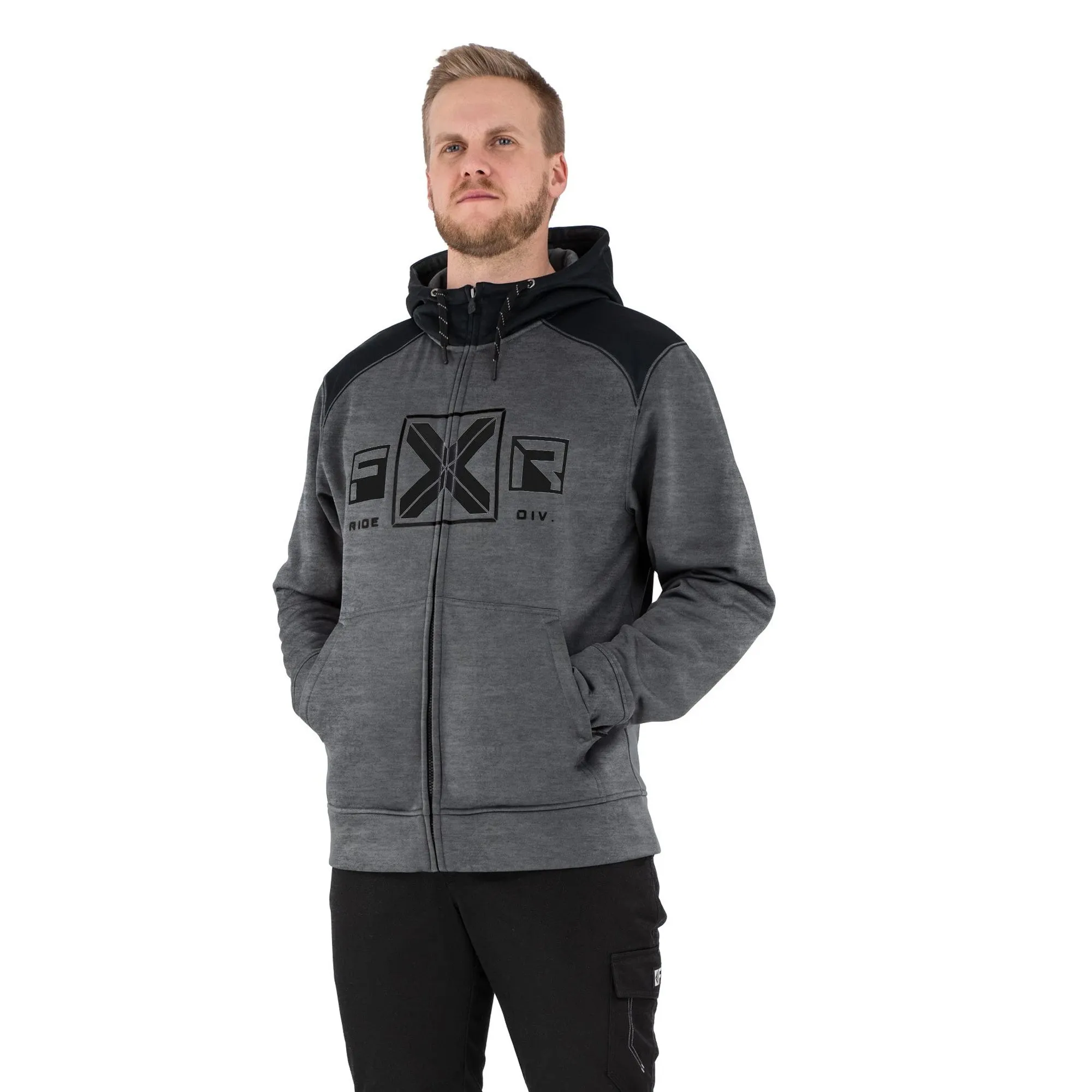 FXR Maverick Tech Hoodie Grey Heather/Black