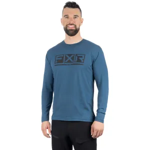 FXR  Mens Podium Premium Long Sleeve T-Shirt Tee DWR Sunshield Dark Steel Black