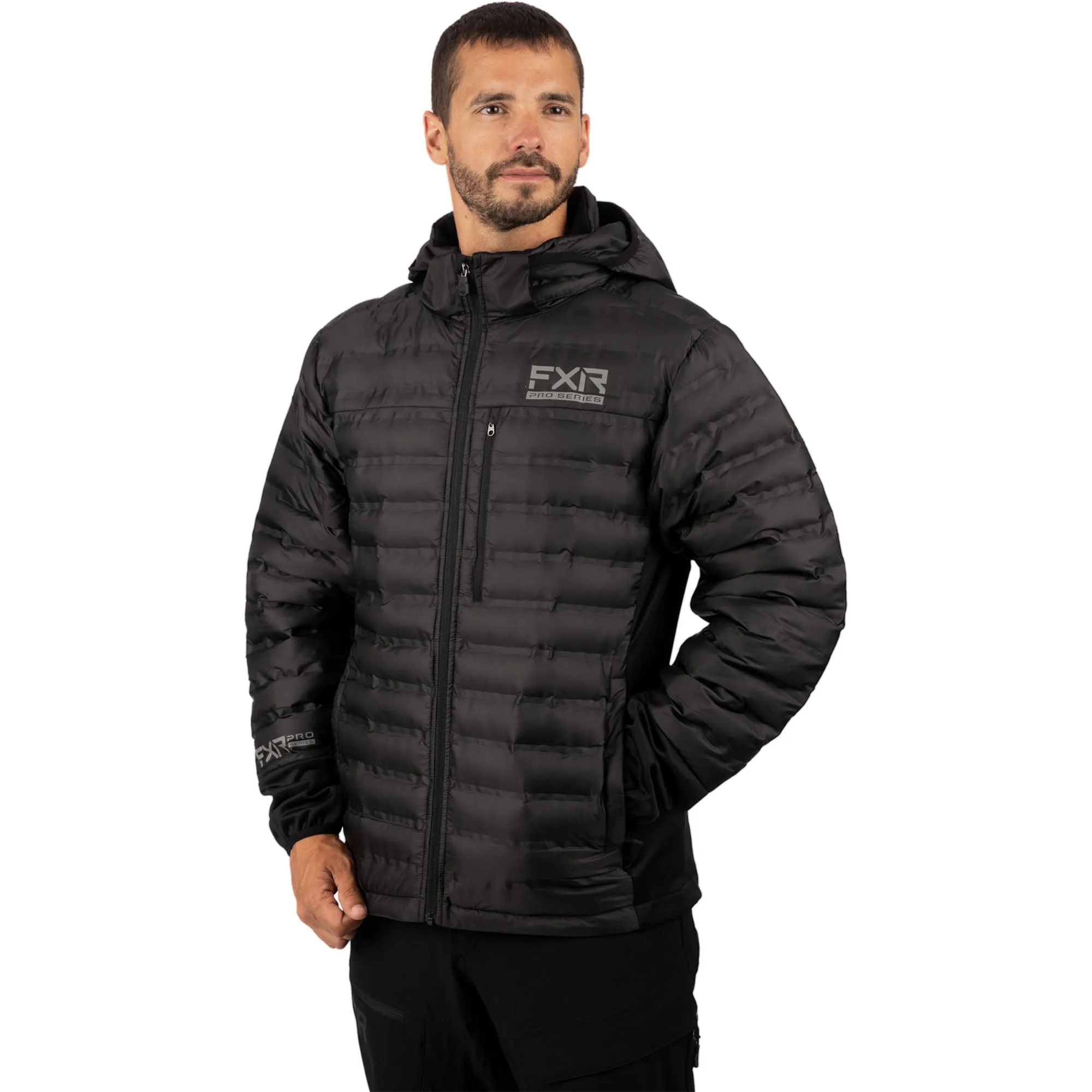 FXR Podium Hybrid Quilted Hoodie Sweatshirt Black Ops