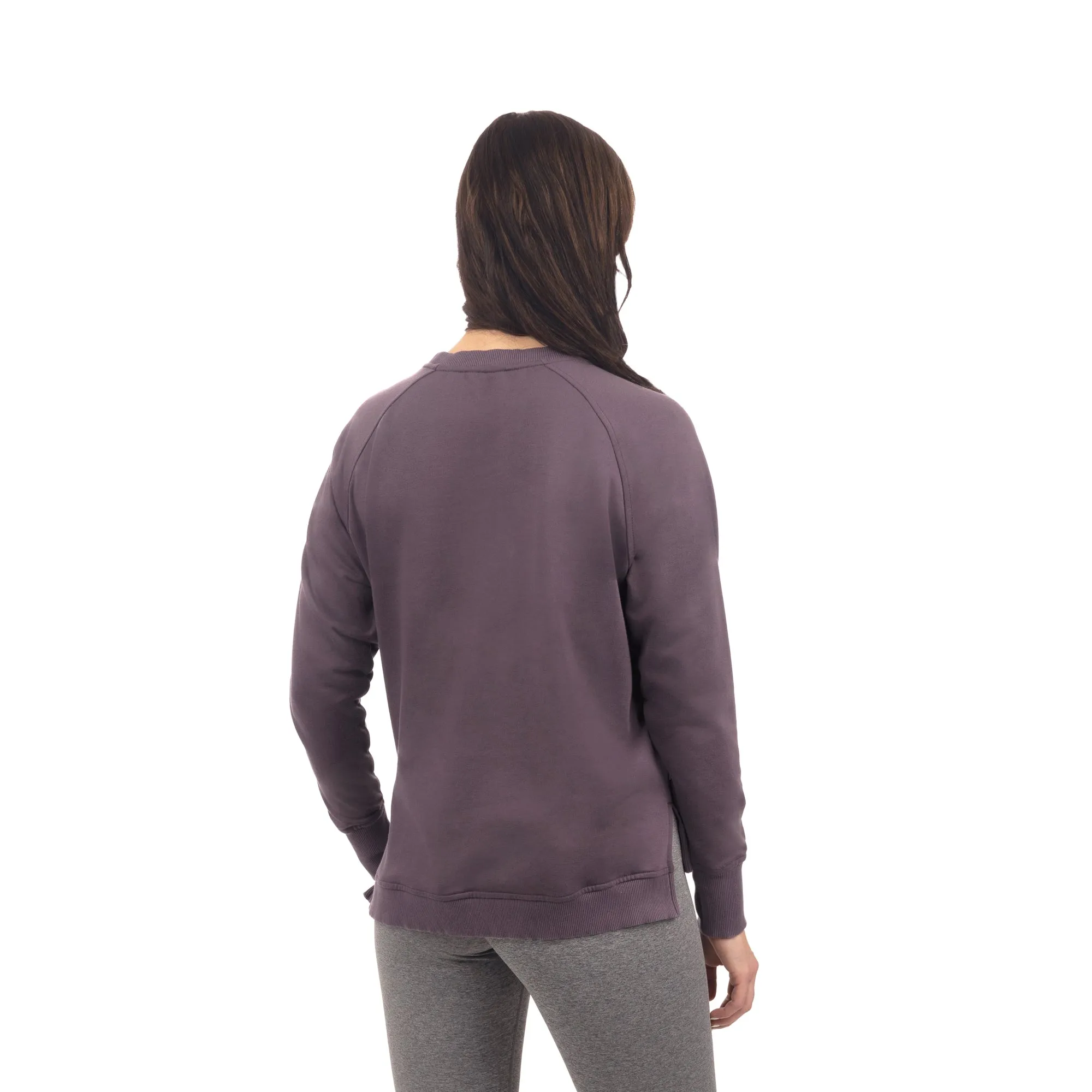 FXR Side Star Crewneck Pullover Sweater Muted Grape Purple