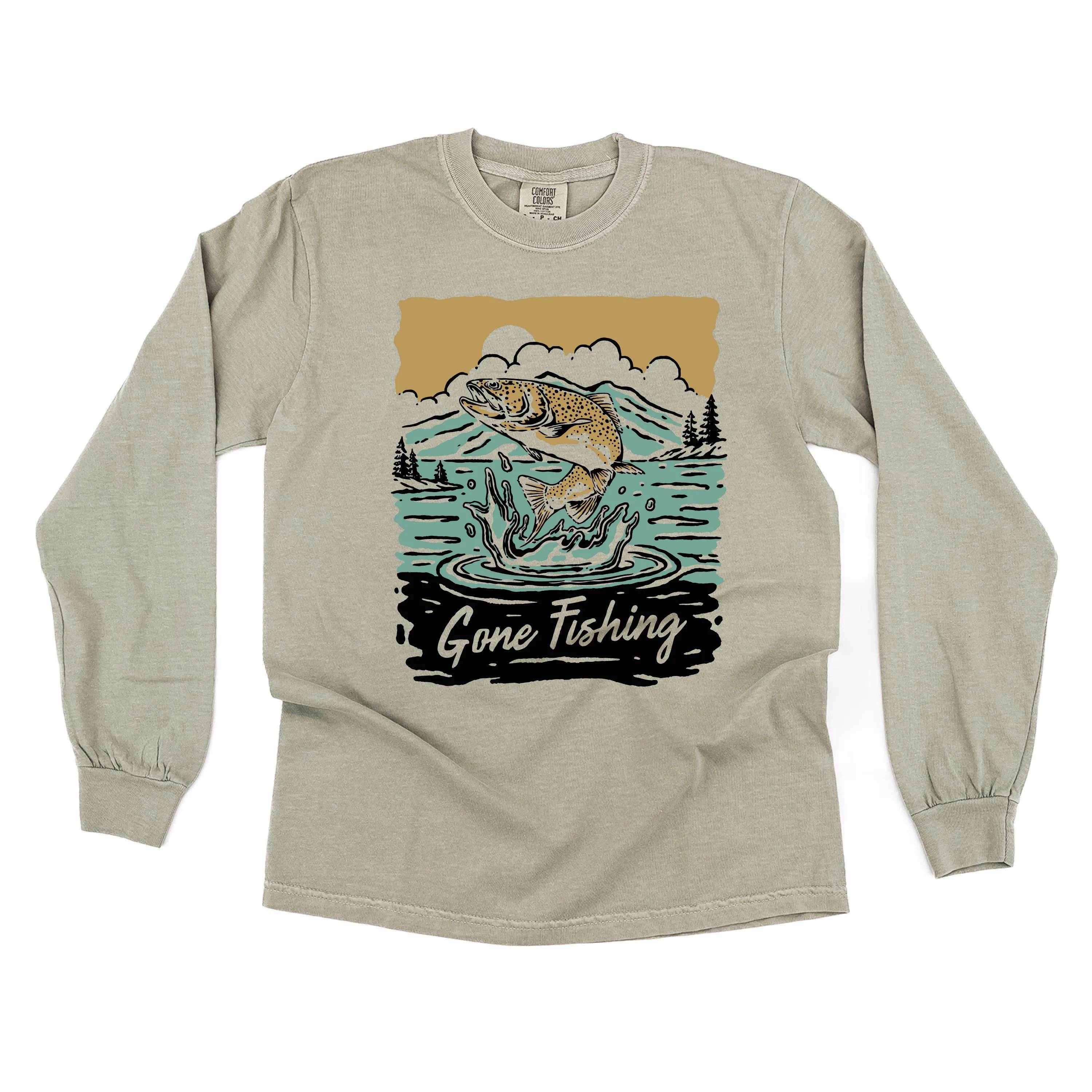 Gone Fishing - LONG SLEEVE COMFORT COLORS TEE