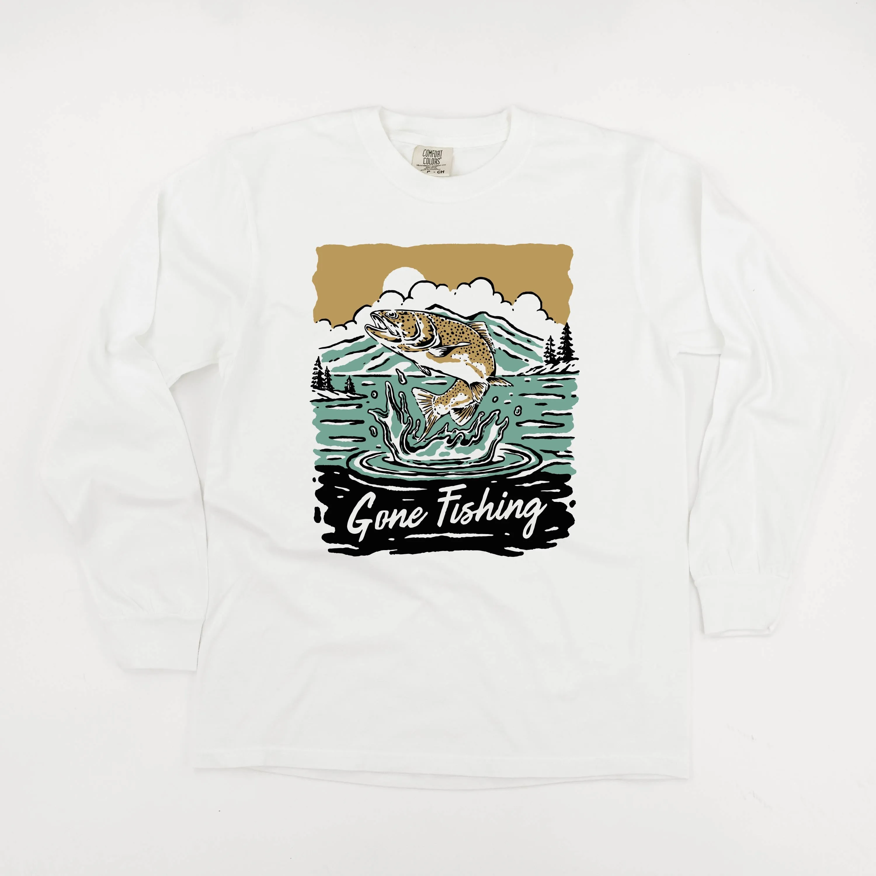 Gone Fishing - LONG SLEEVE COMFORT COLORS TEE