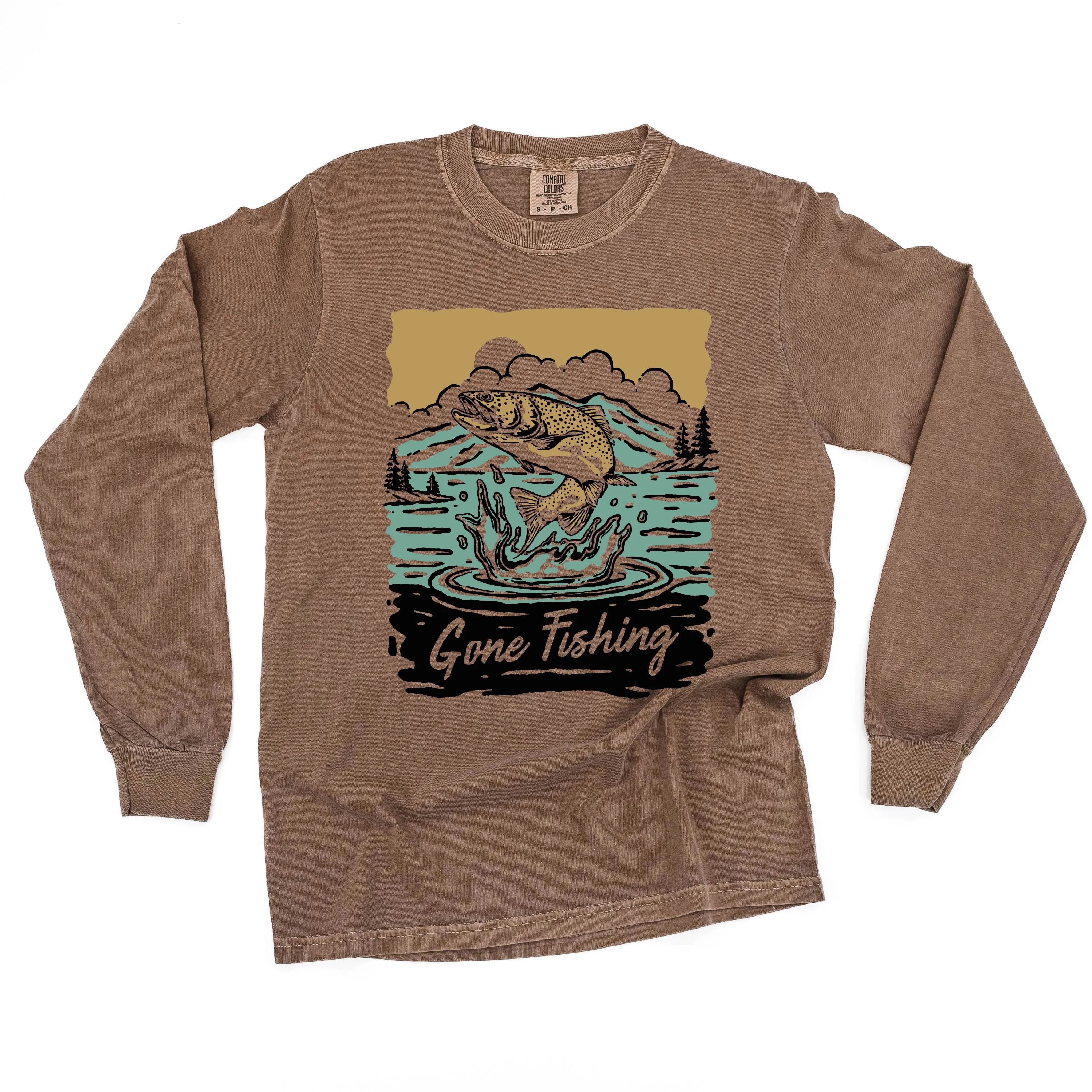 Gone Fishing - LONG SLEEVE COMFORT COLORS TEE