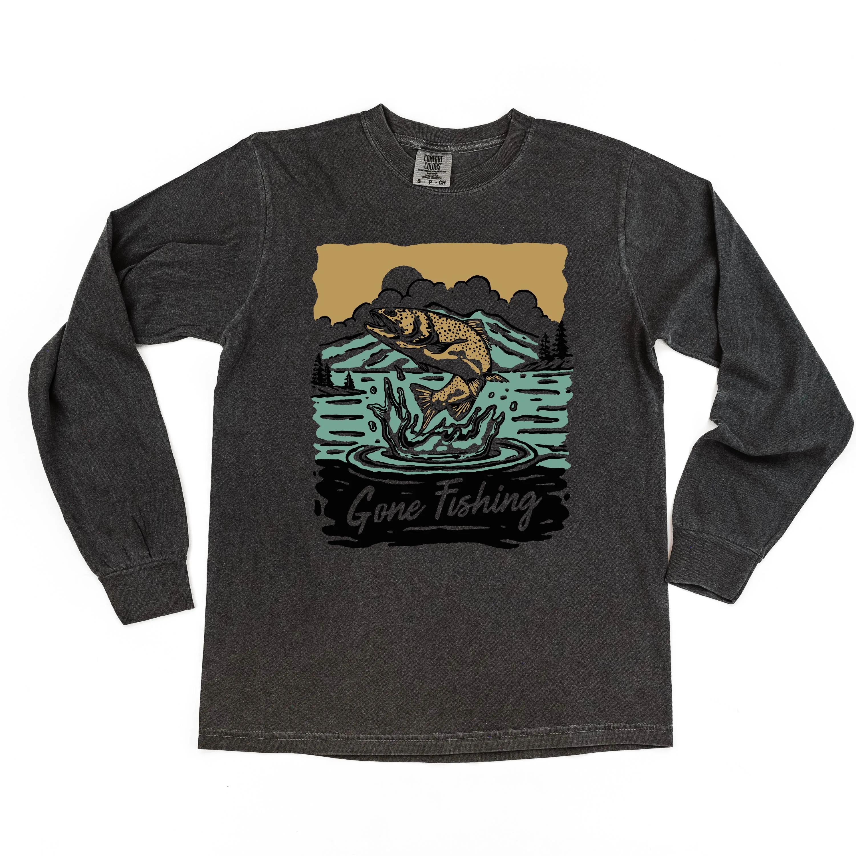 Gone Fishing - LONG SLEEVE COMFORT COLORS TEE