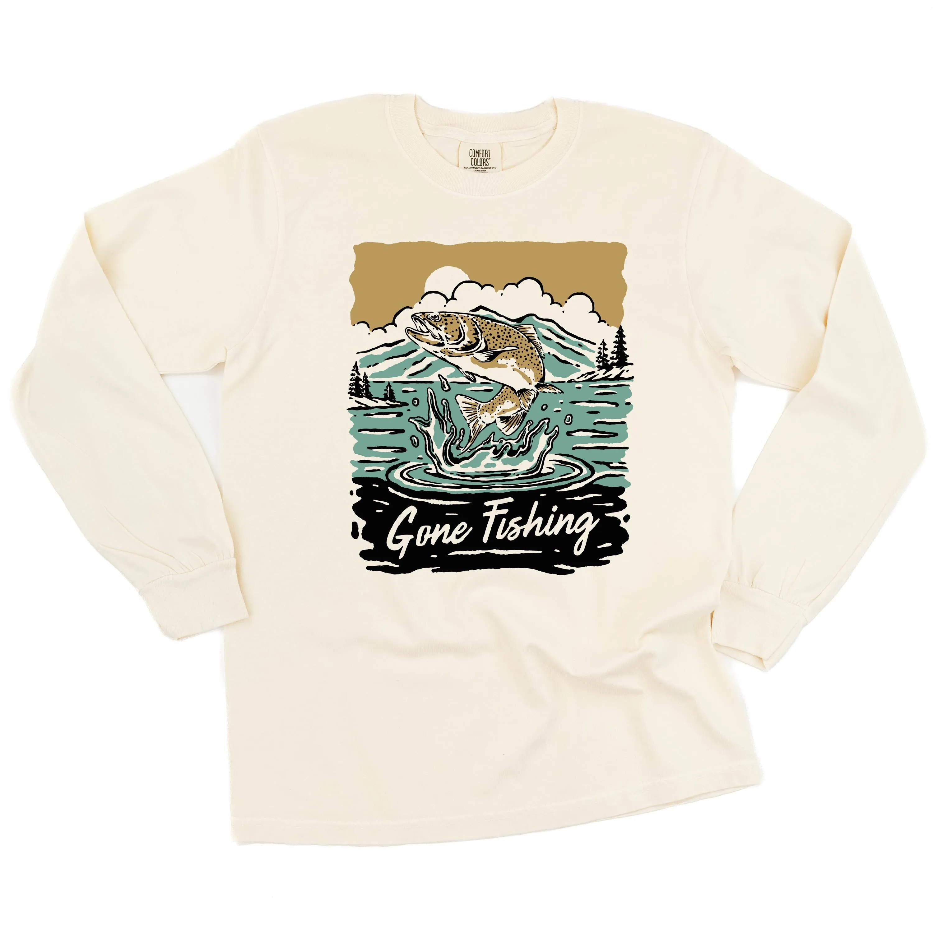 Gone Fishing - LONG SLEEVE COMFORT COLORS TEE