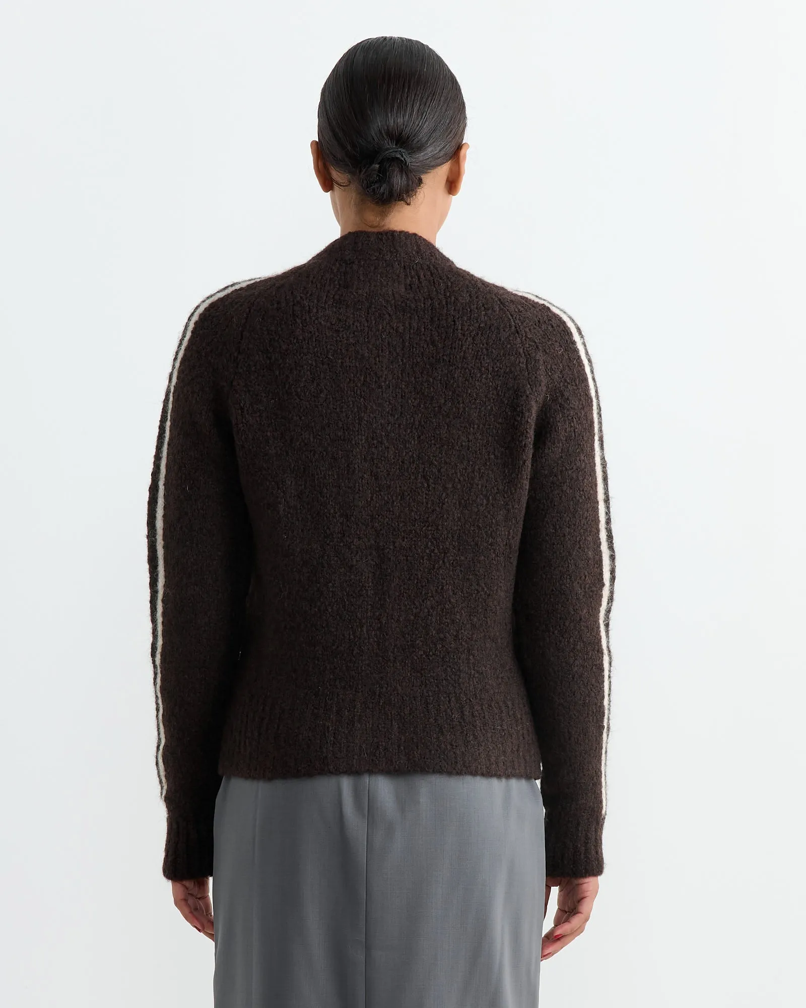 Grand Slam Zip Knit in Brown