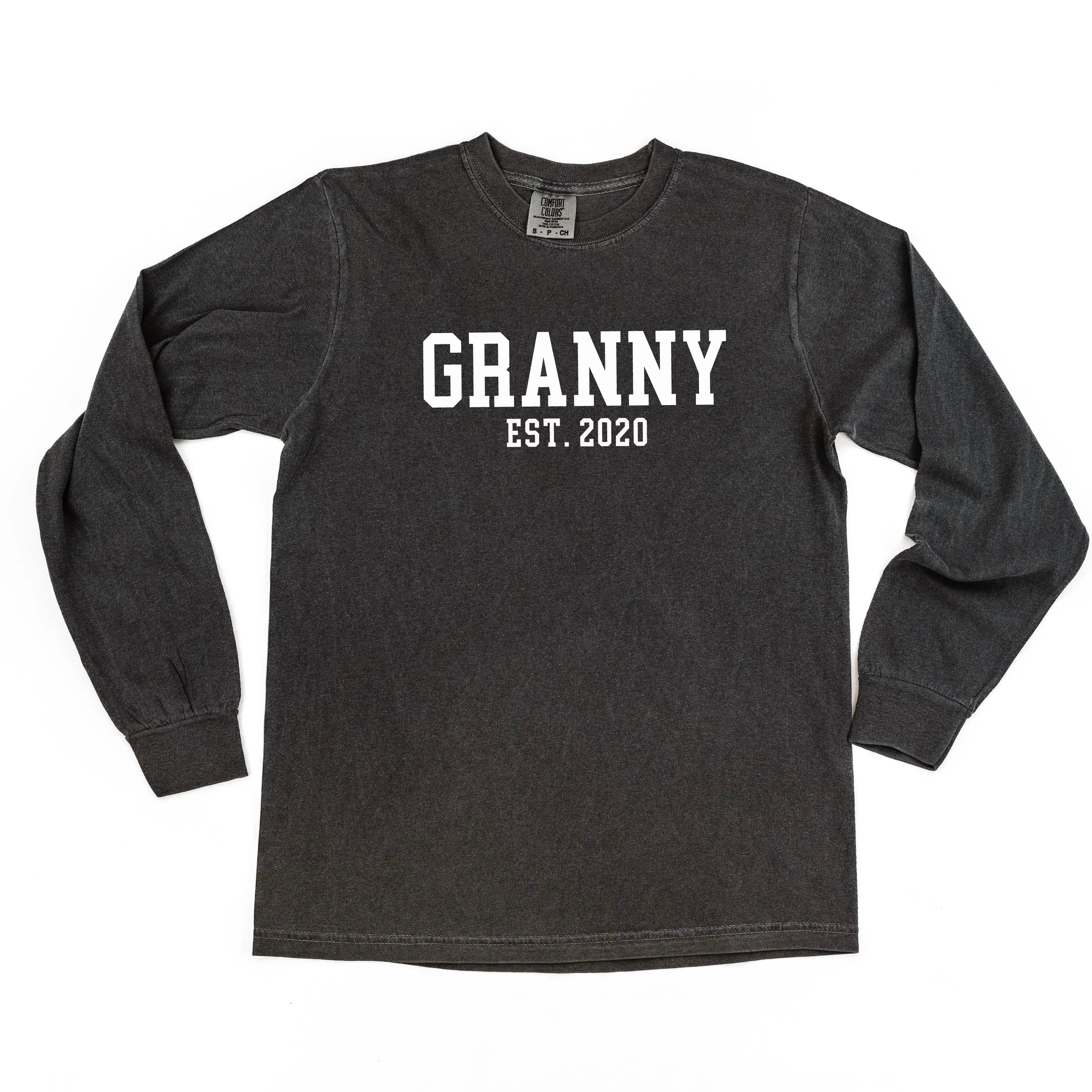 Granny - EST. (Select Your Year) - LONG SLEEVE COMFORT COLORS TEE