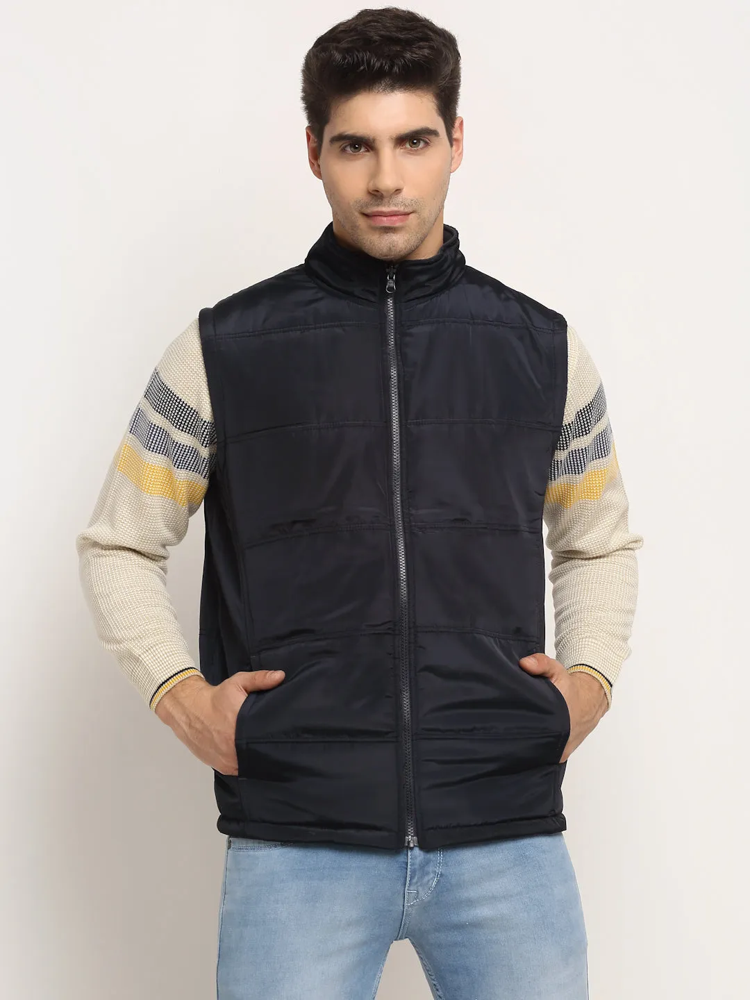 Grey & Black Men's Reversible Jacket