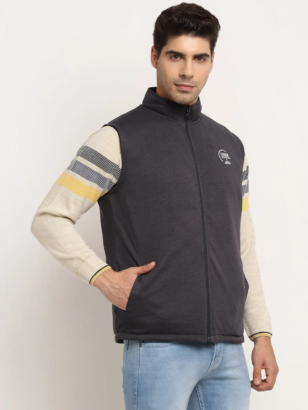 Grey & Black Men's Reversible Jacket