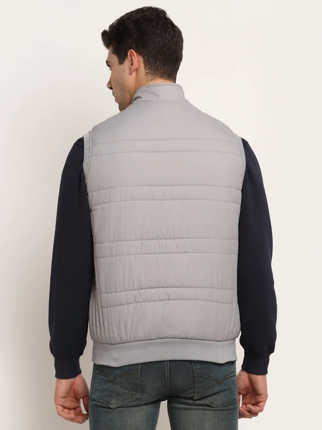 Grey & Navy Men's Reversible Jacket