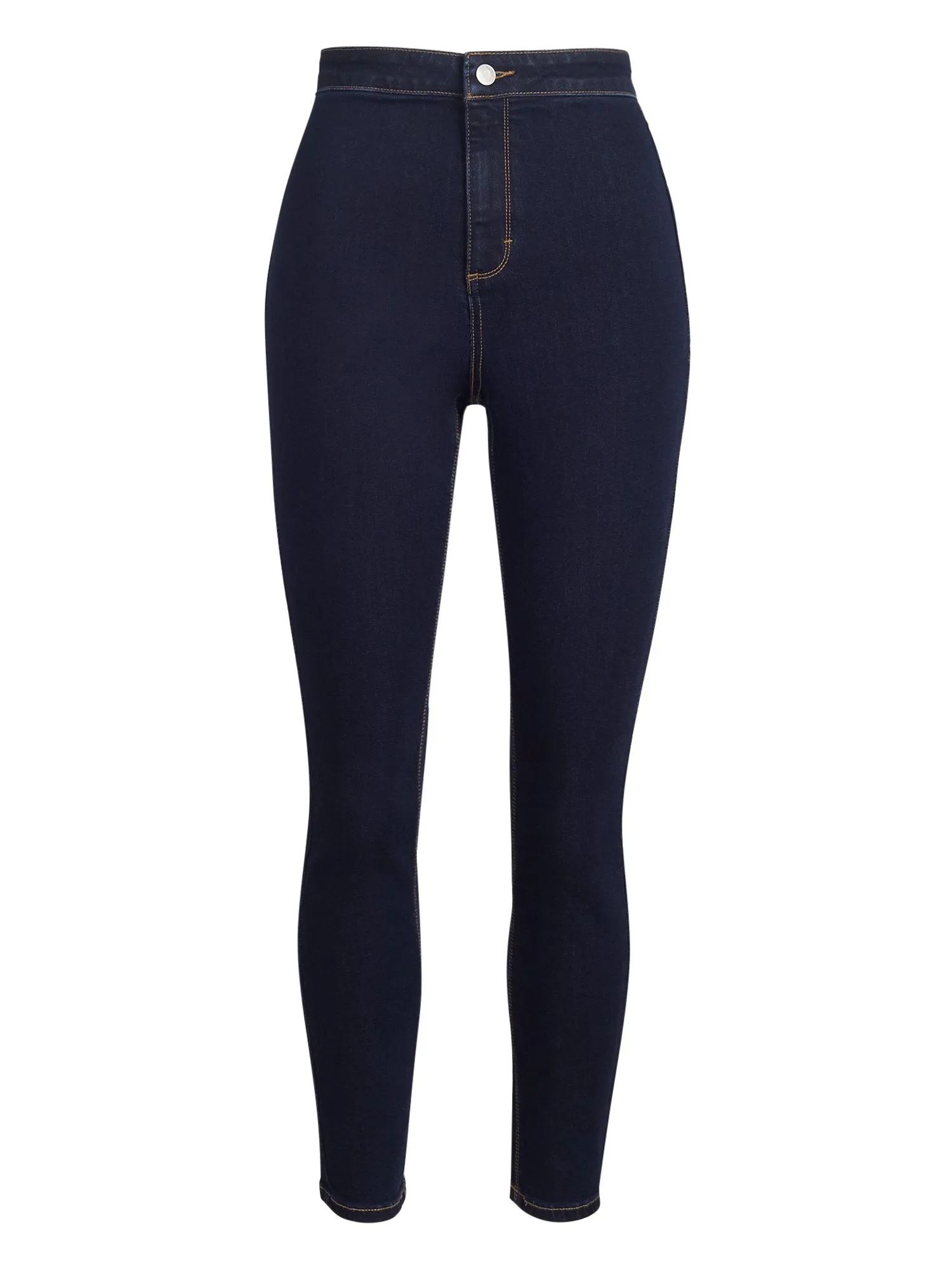 High-Waisted Skinny Jeans - Dark Blue