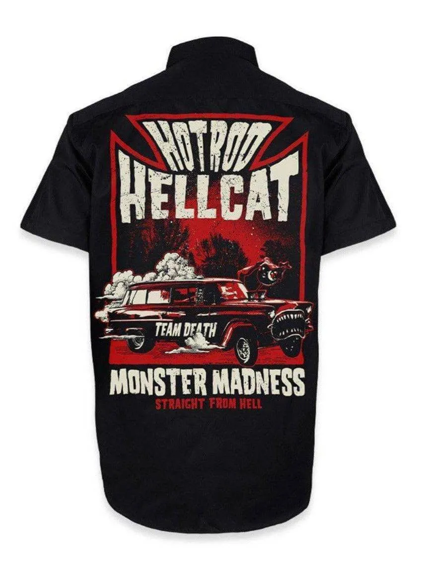 HOTROD HELLCAT BUTTON UP MONSTER MADNESS