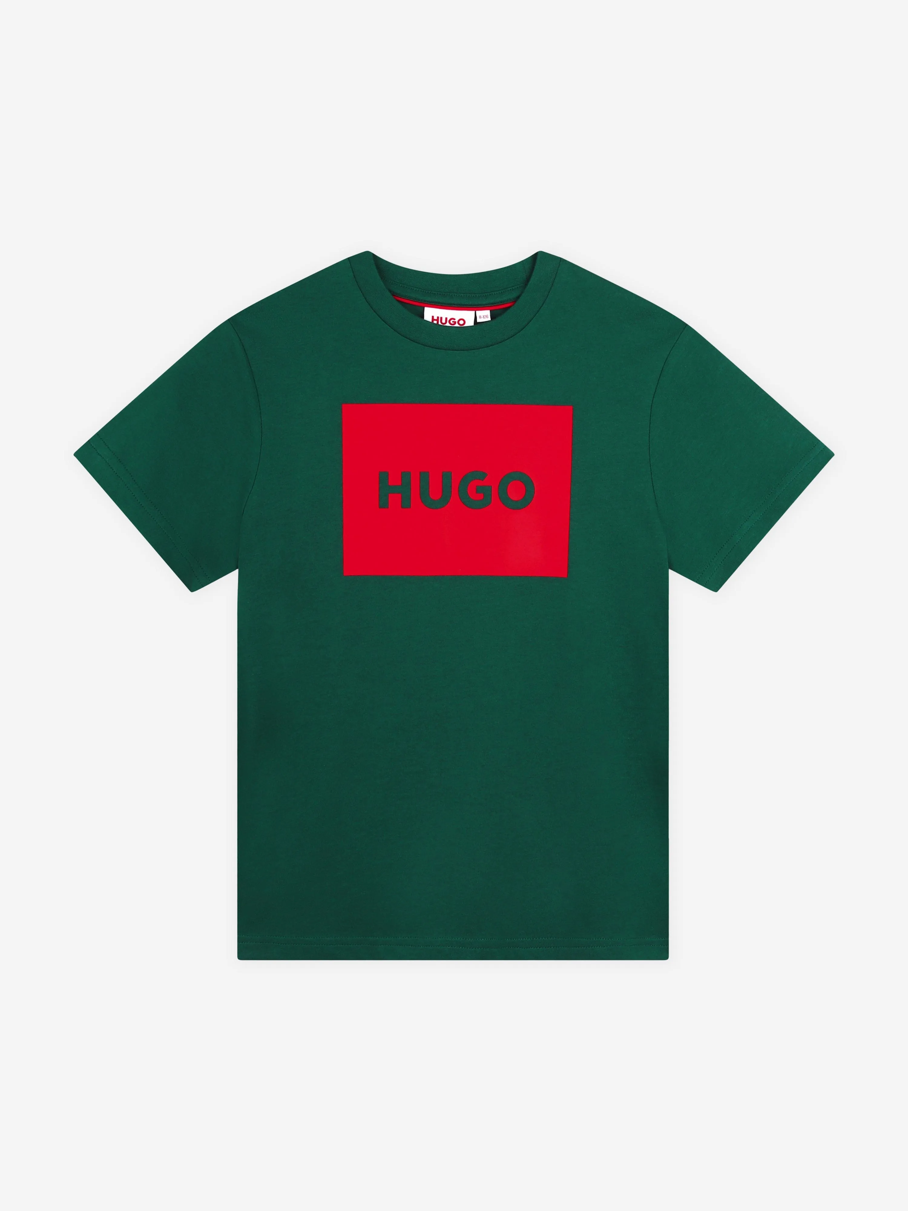 Hugo Boys Logo Print T-Shirt in Green