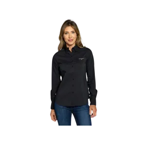 Kimes Ranch Women's KR Team Long Top Black Shirt