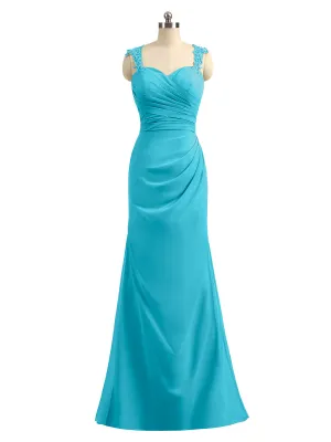 Lace Appliqued Strap Sheath Open Back Dress Jade Plus Size