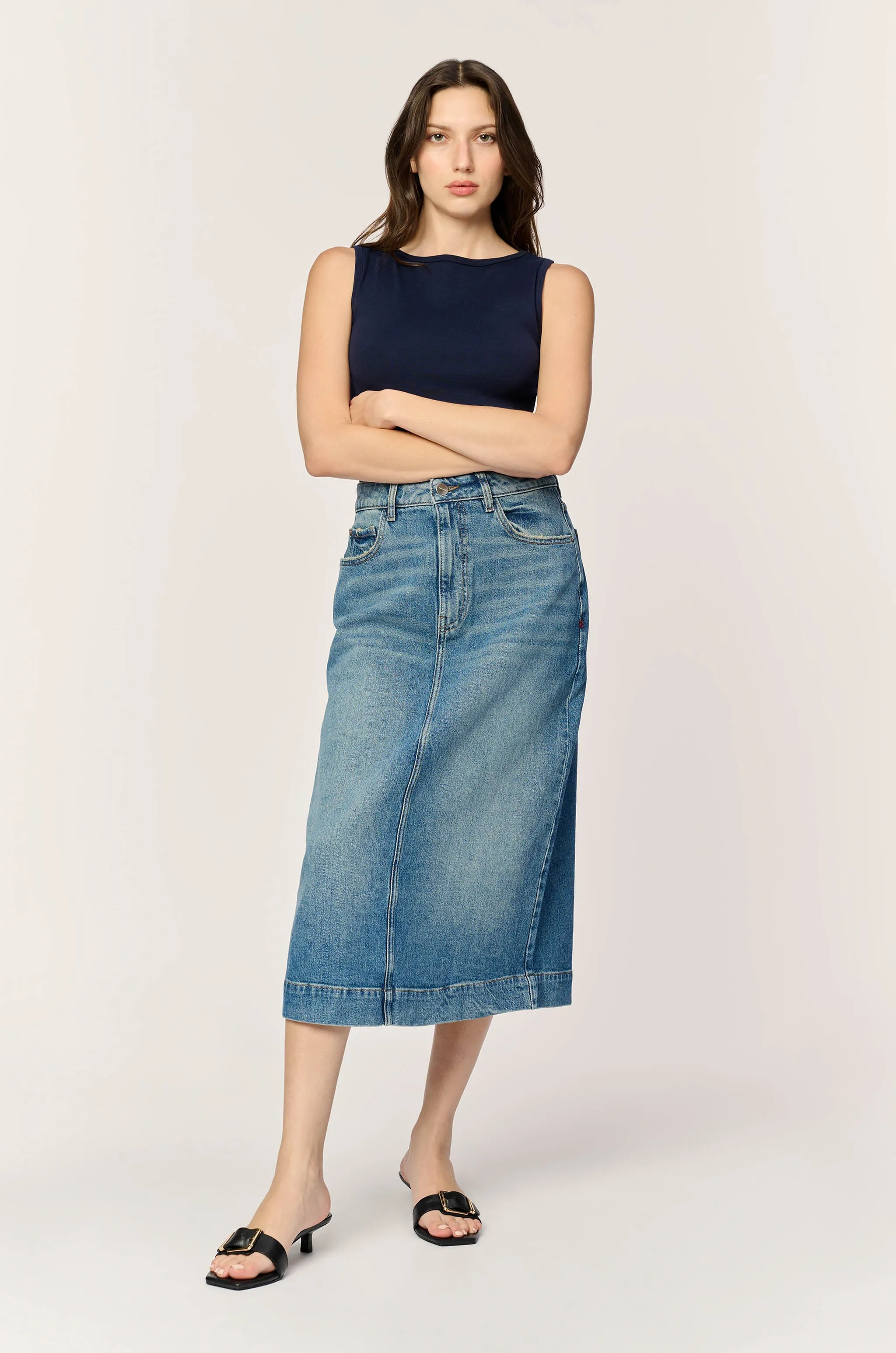 LIN - DENIM SKIRT | ROCKAWAY