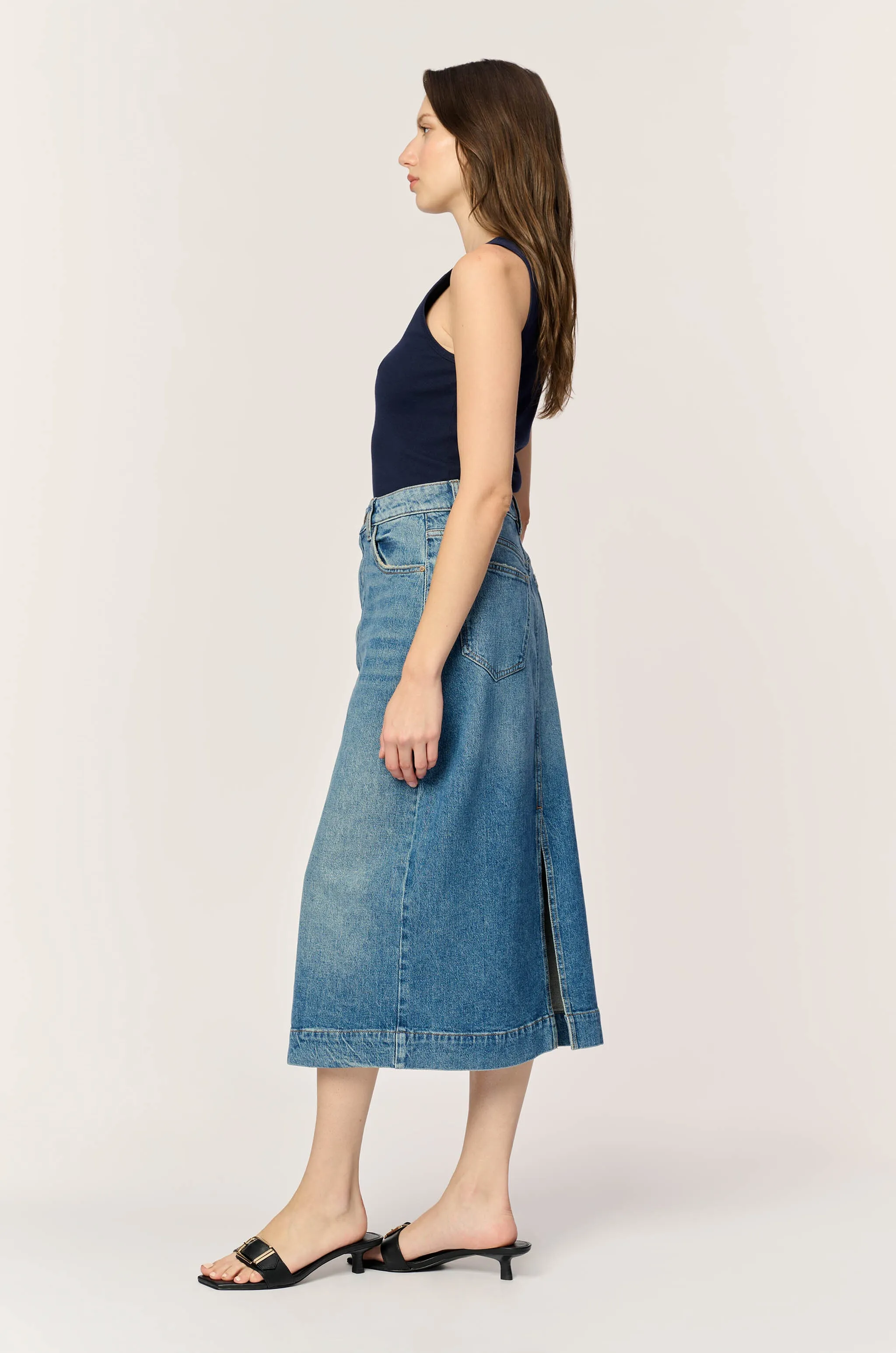 LIN - DENIM SKIRT | ROCKAWAY