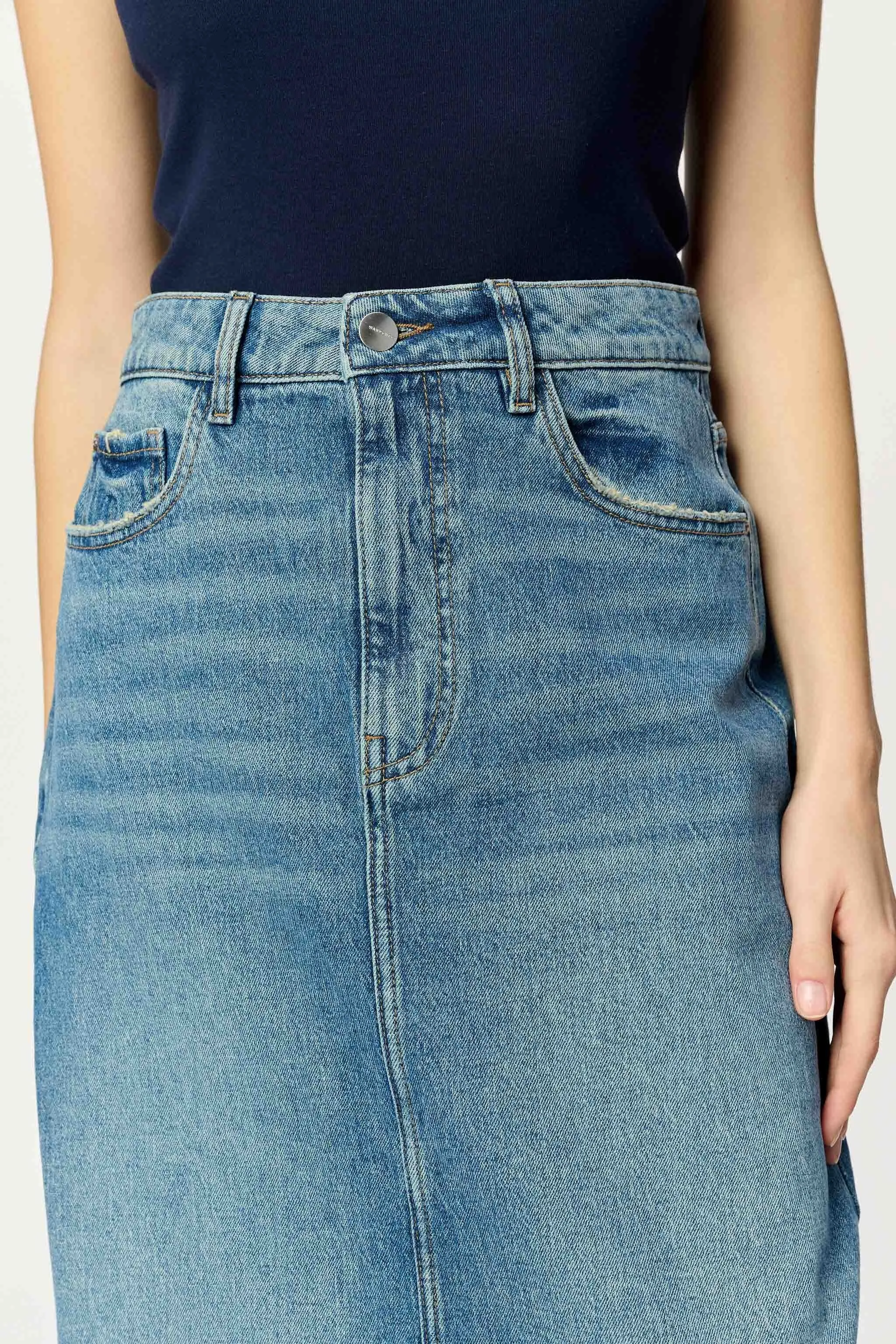 LIN - DENIM SKIRT | ROCKAWAY