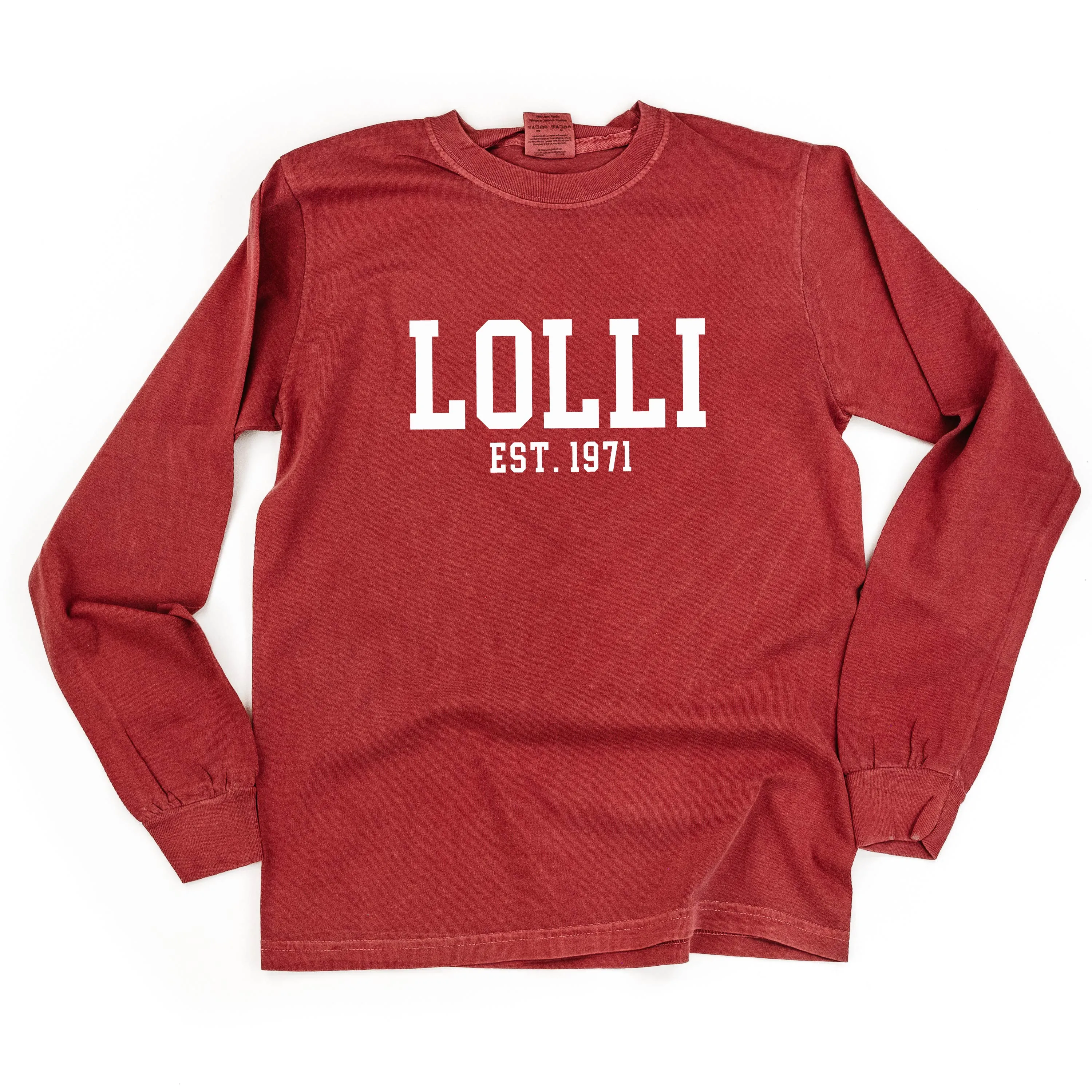 Lolli - EST. (Select Your Year) - LONG SLEEVE COMFORT COLORS TEE