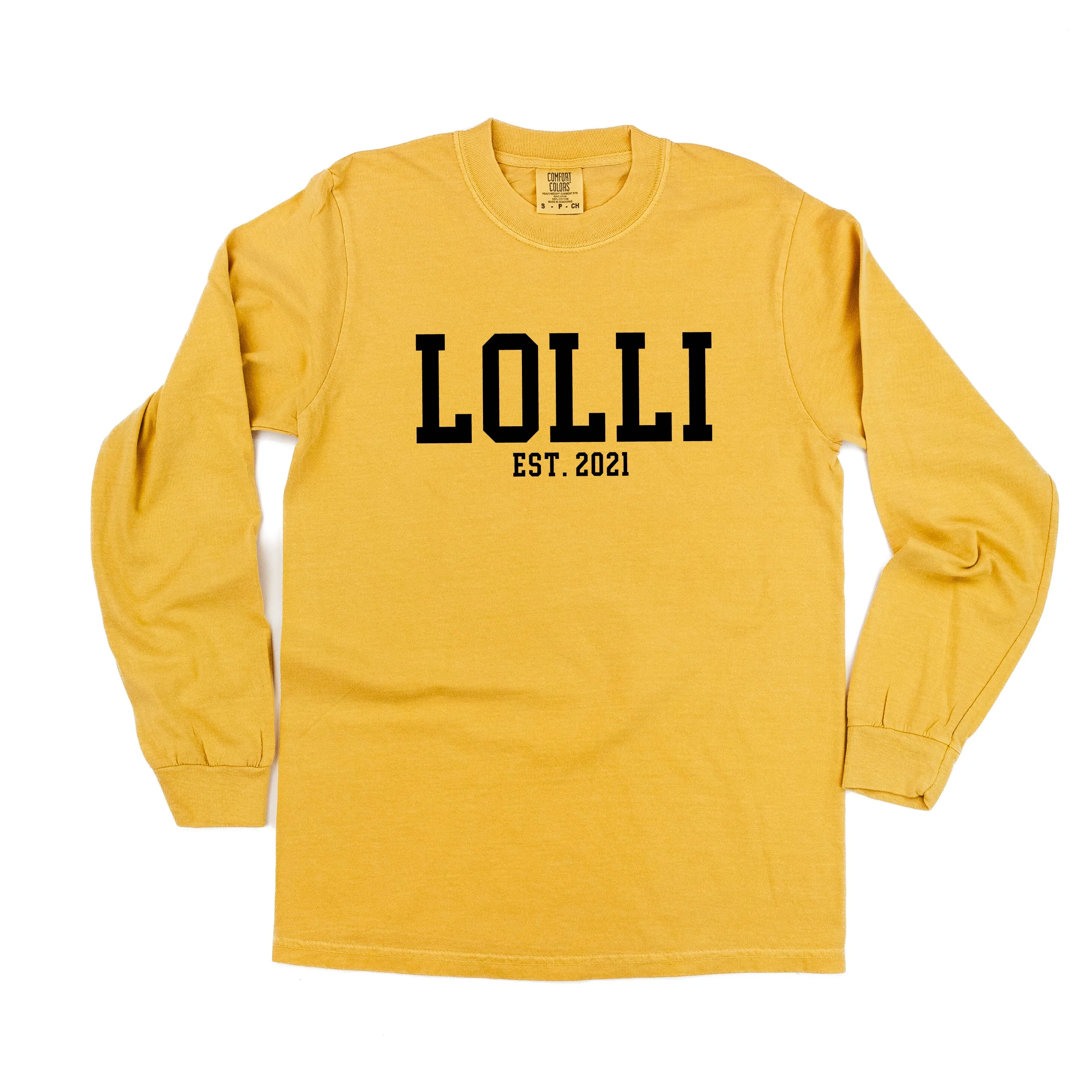 Lolli - EST. (Select Your Year) - LONG SLEEVE COMFORT COLORS TEE