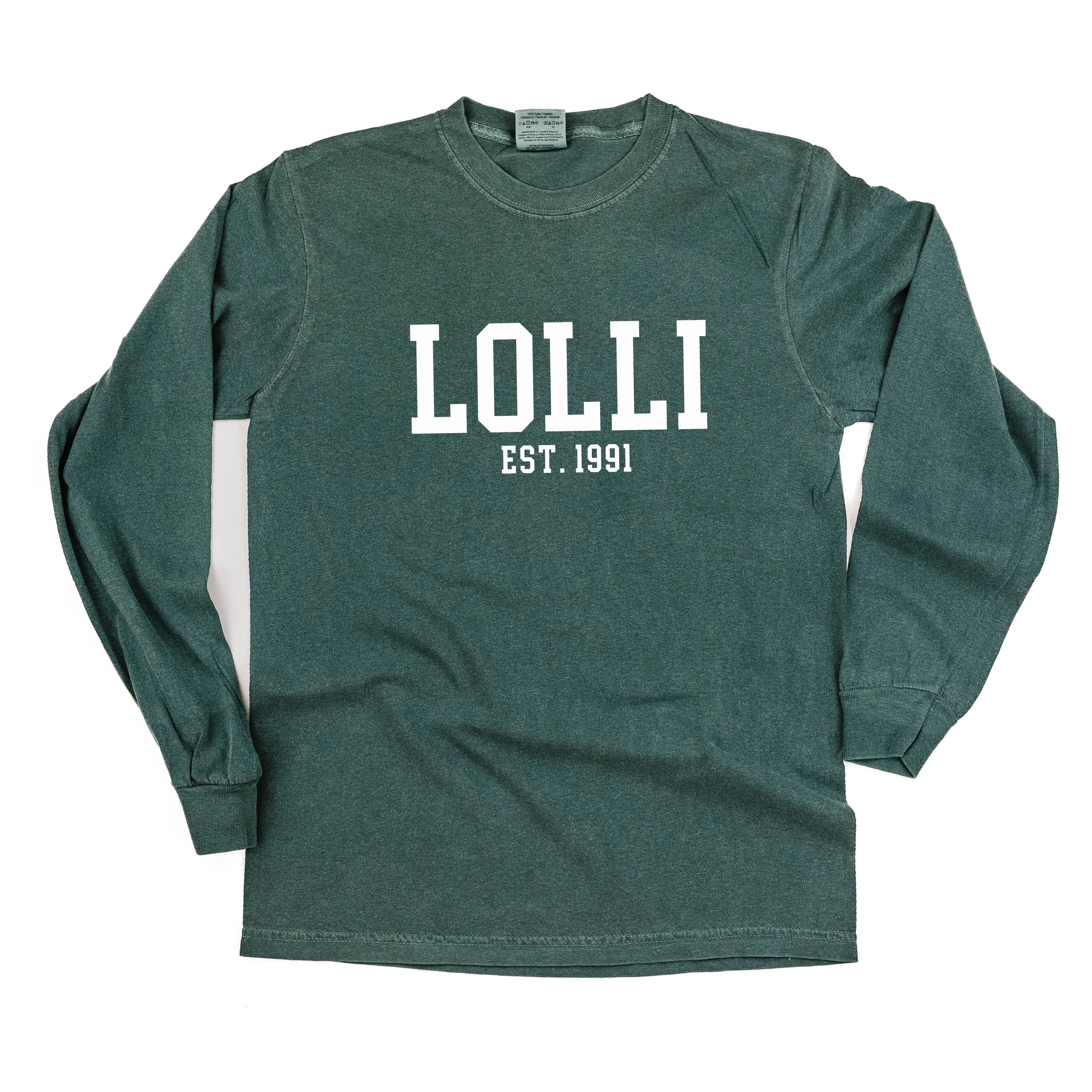 Lolli - EST. (Select Your Year) - LONG SLEEVE COMFORT COLORS TEE