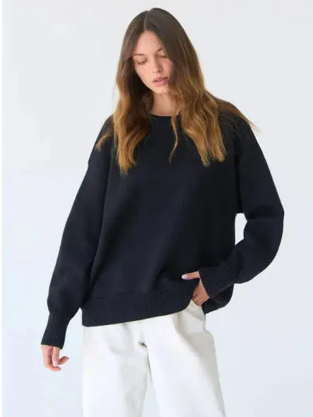 Loose Crew Neck Sweater Women