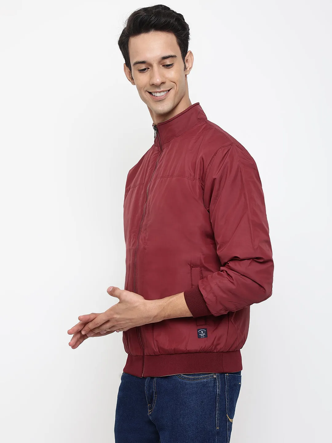 Men Maroon Jacket