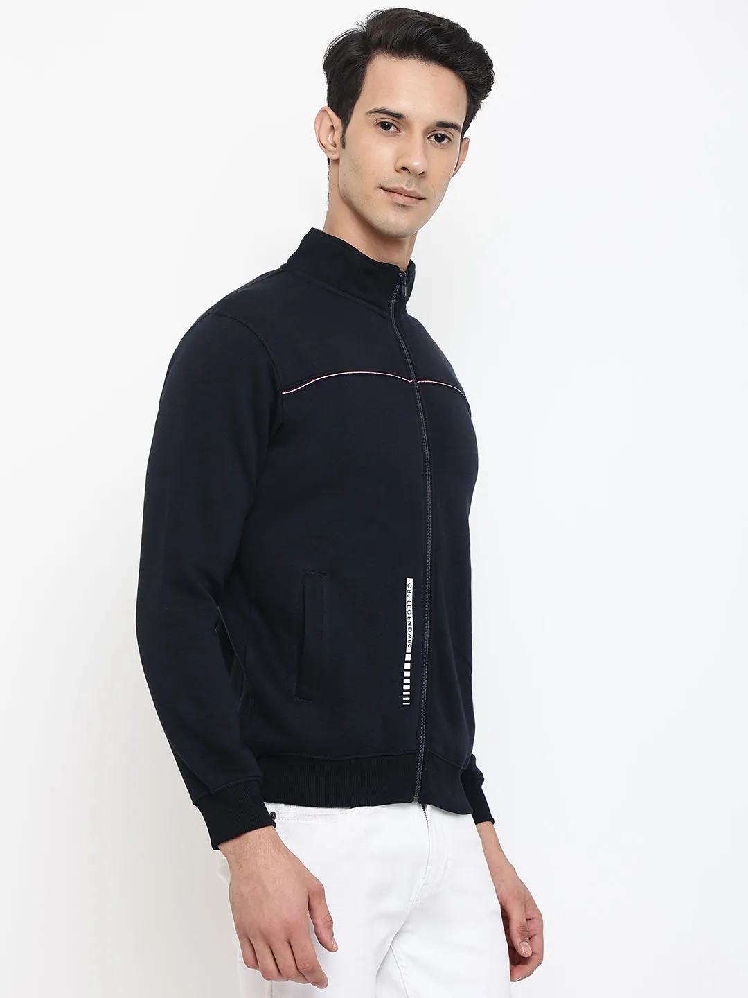 Men Navy Blue Sweatshirt