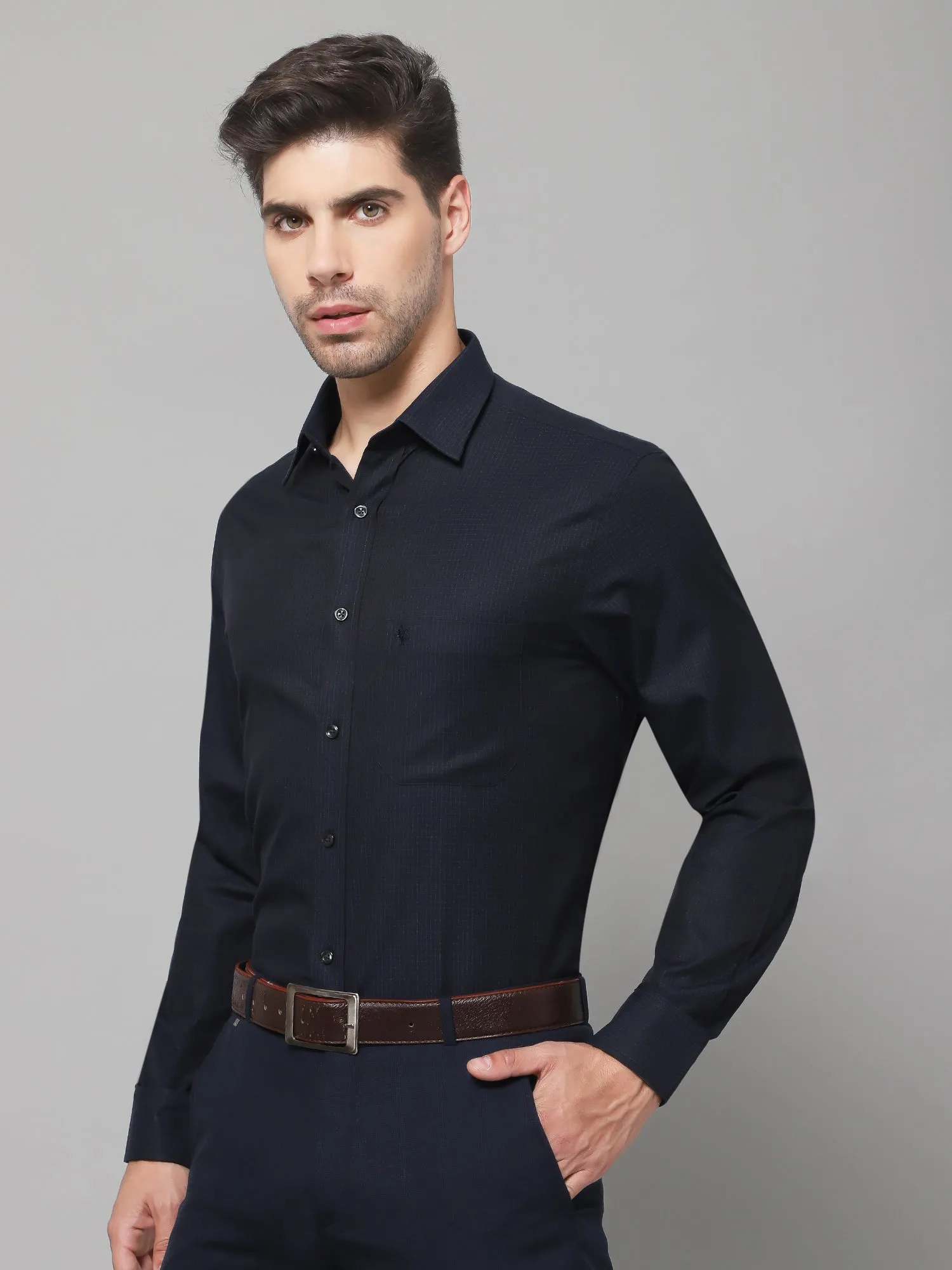 Men Navy Shirt