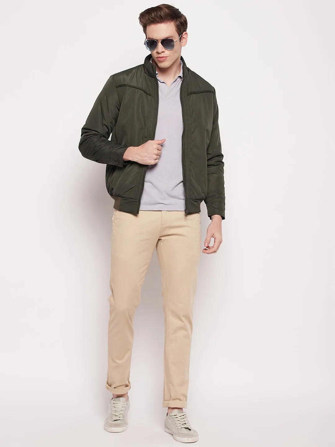 Men Olive Green Jacket