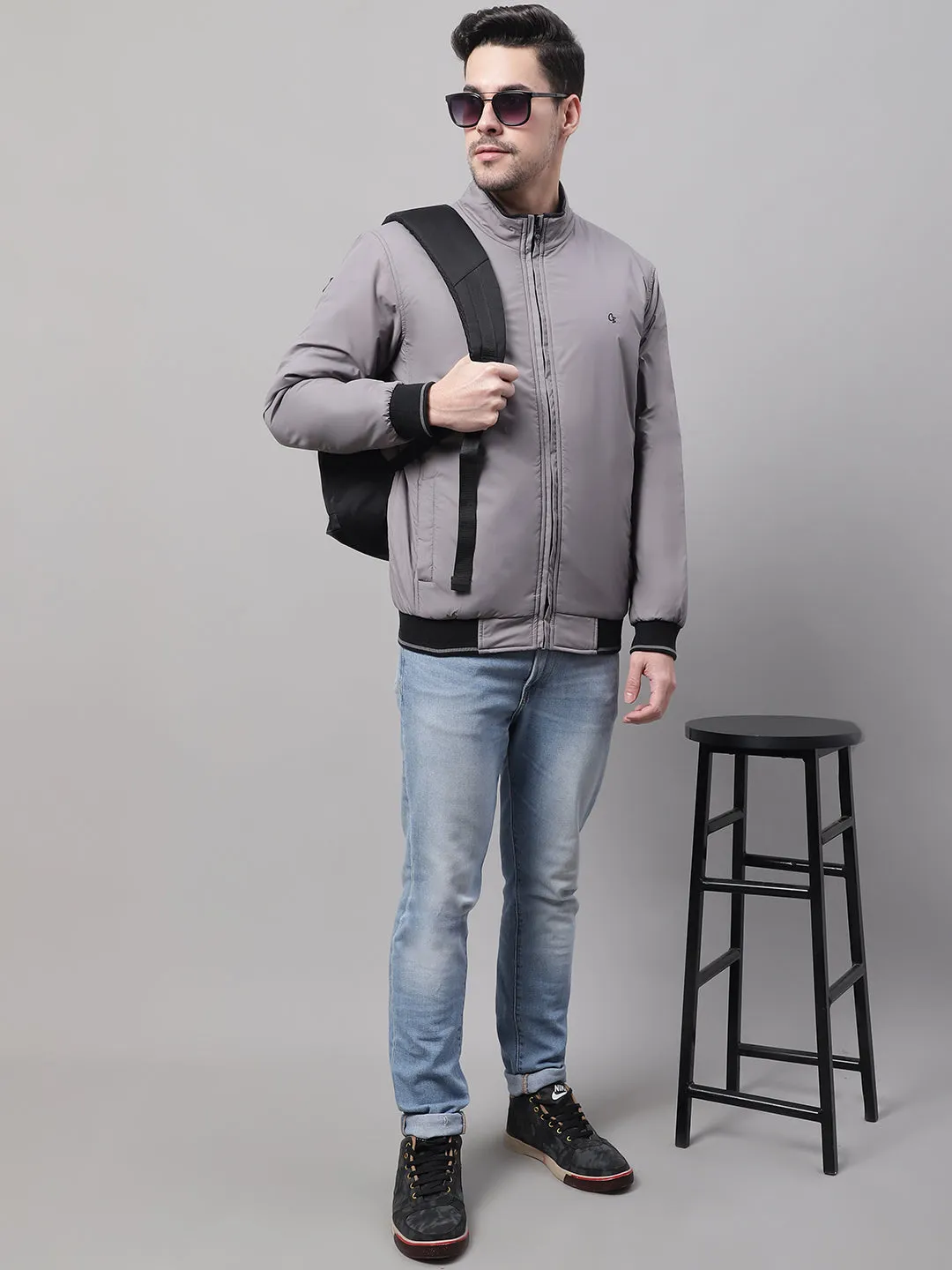 Men Reversible Grey Jacket