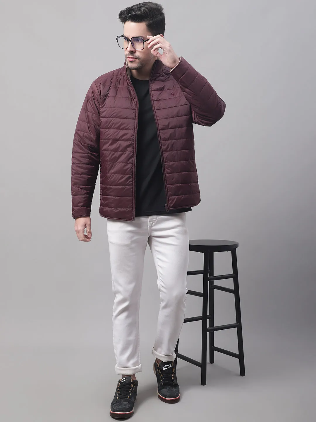 Men Reversible Wine Jacket