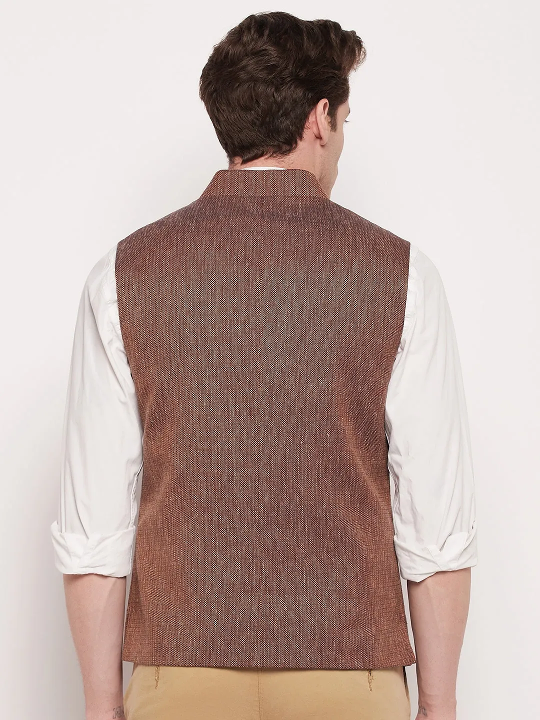 Men Rust Waist Coat