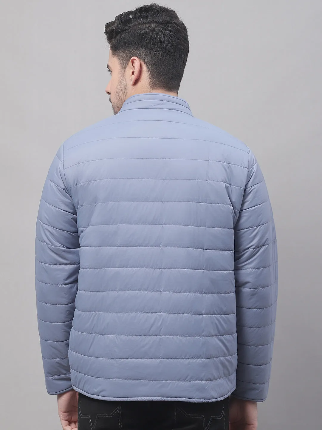 Men Sky Blue Reversible Jacket