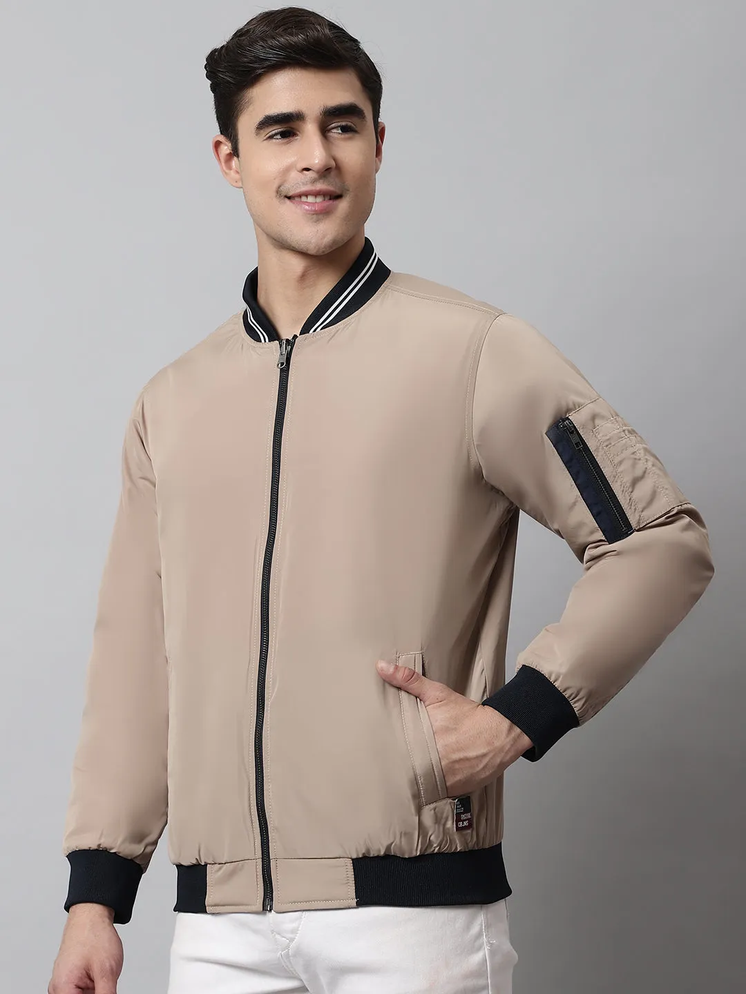 Mens Beige Reversible Jacket