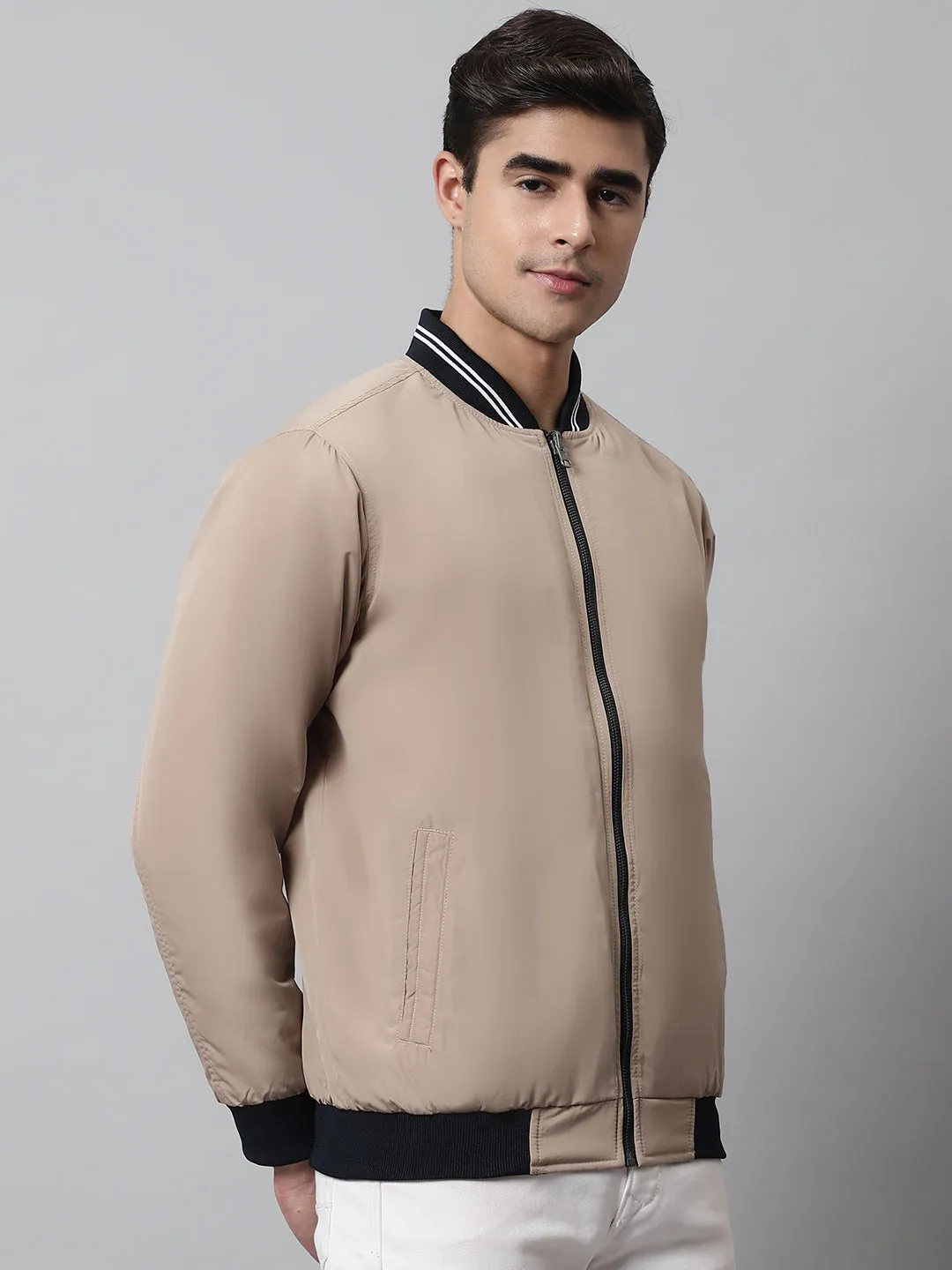 Mens Beige Reversible Jacket