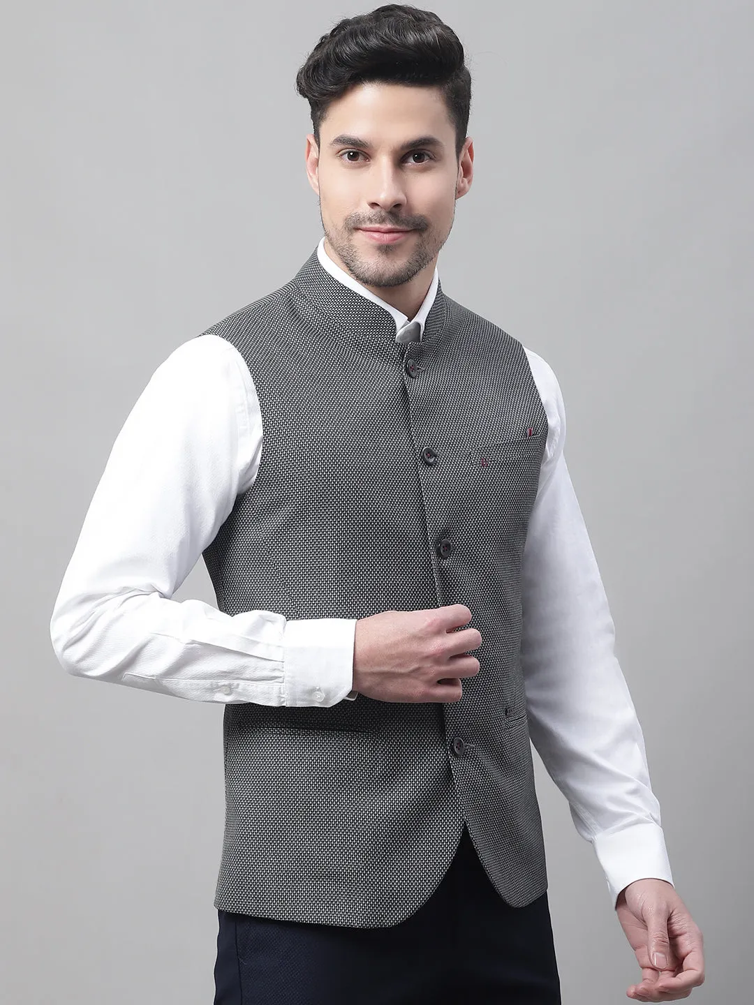 Men's Black Waist Coat