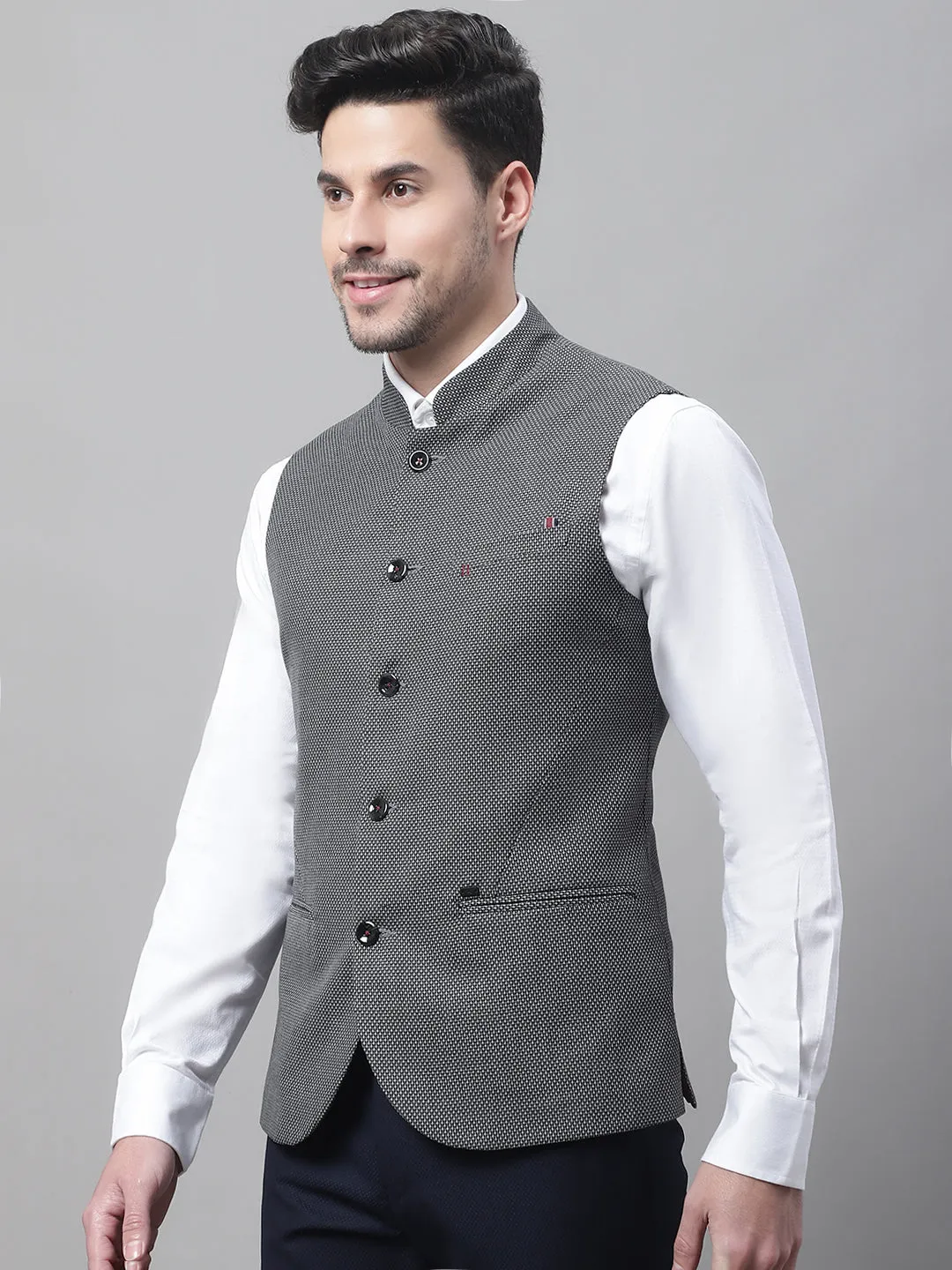 Men's Black Waist Coat