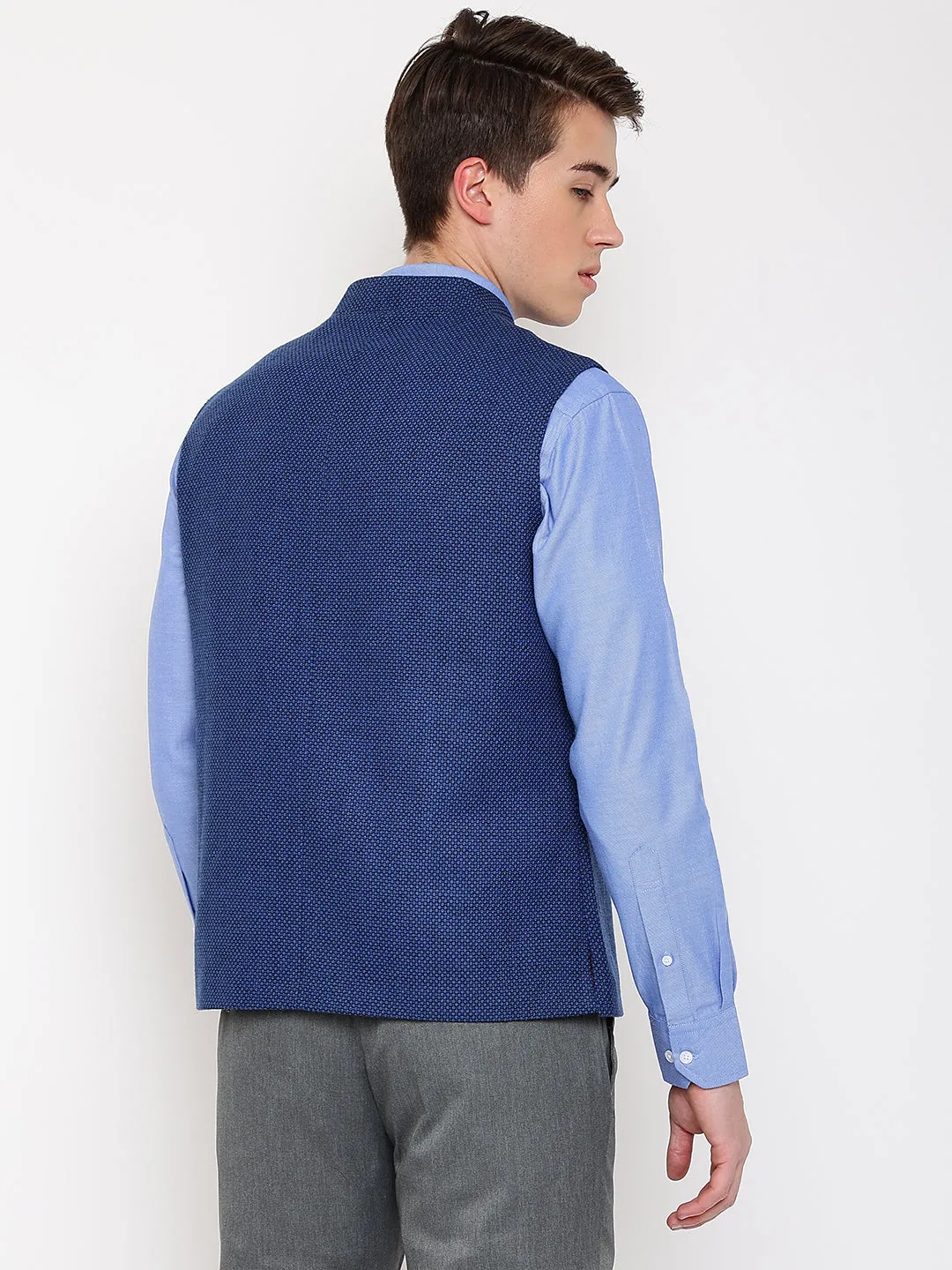 Mens Blue Waist Coat