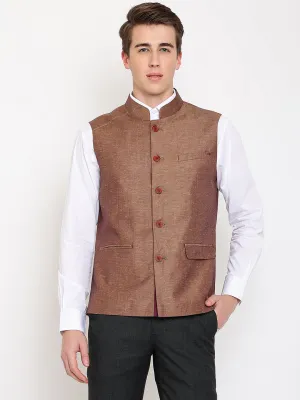 Mens Camel Waist Coat