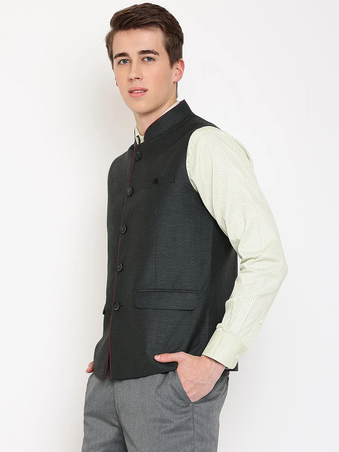 Mens Green Waist Coat