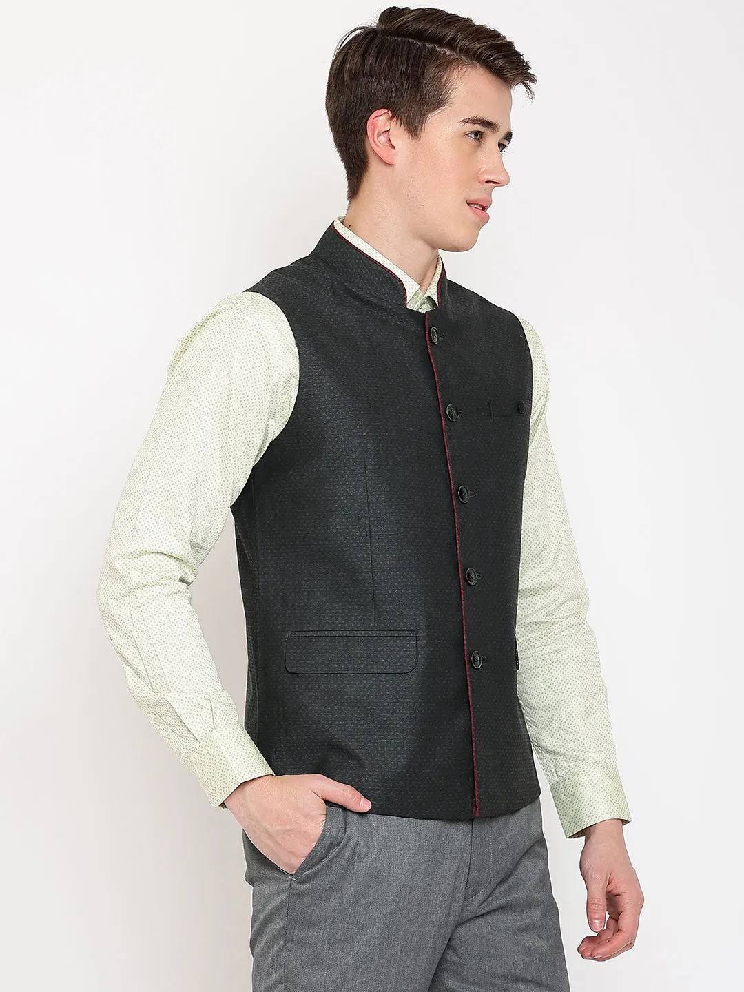 Mens Green Waist Coat