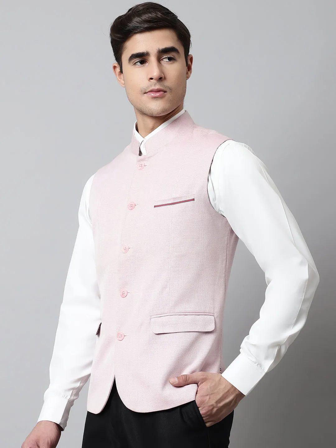 Mens Pink Waist Coat