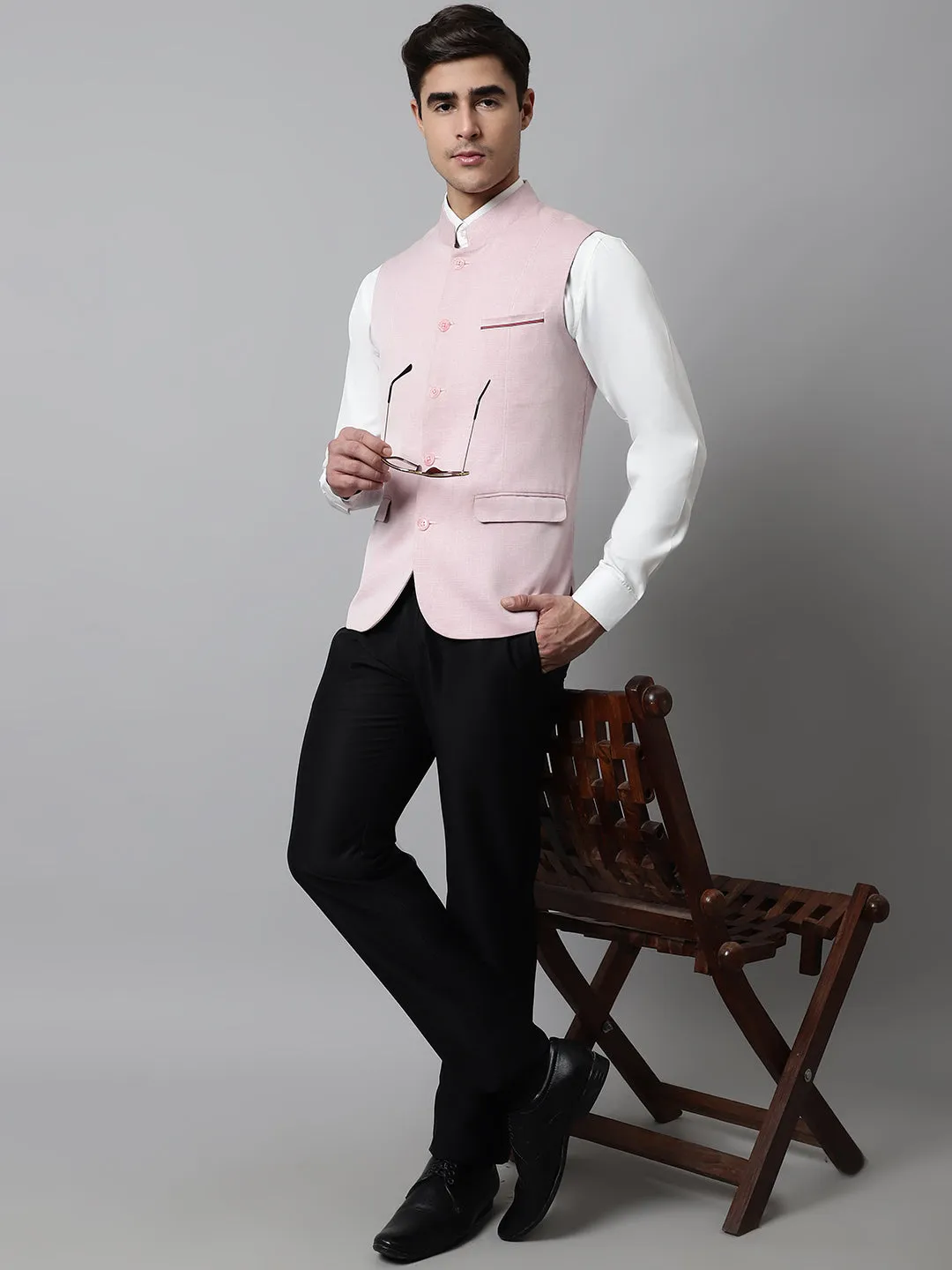 Mens Pink Waist Coat