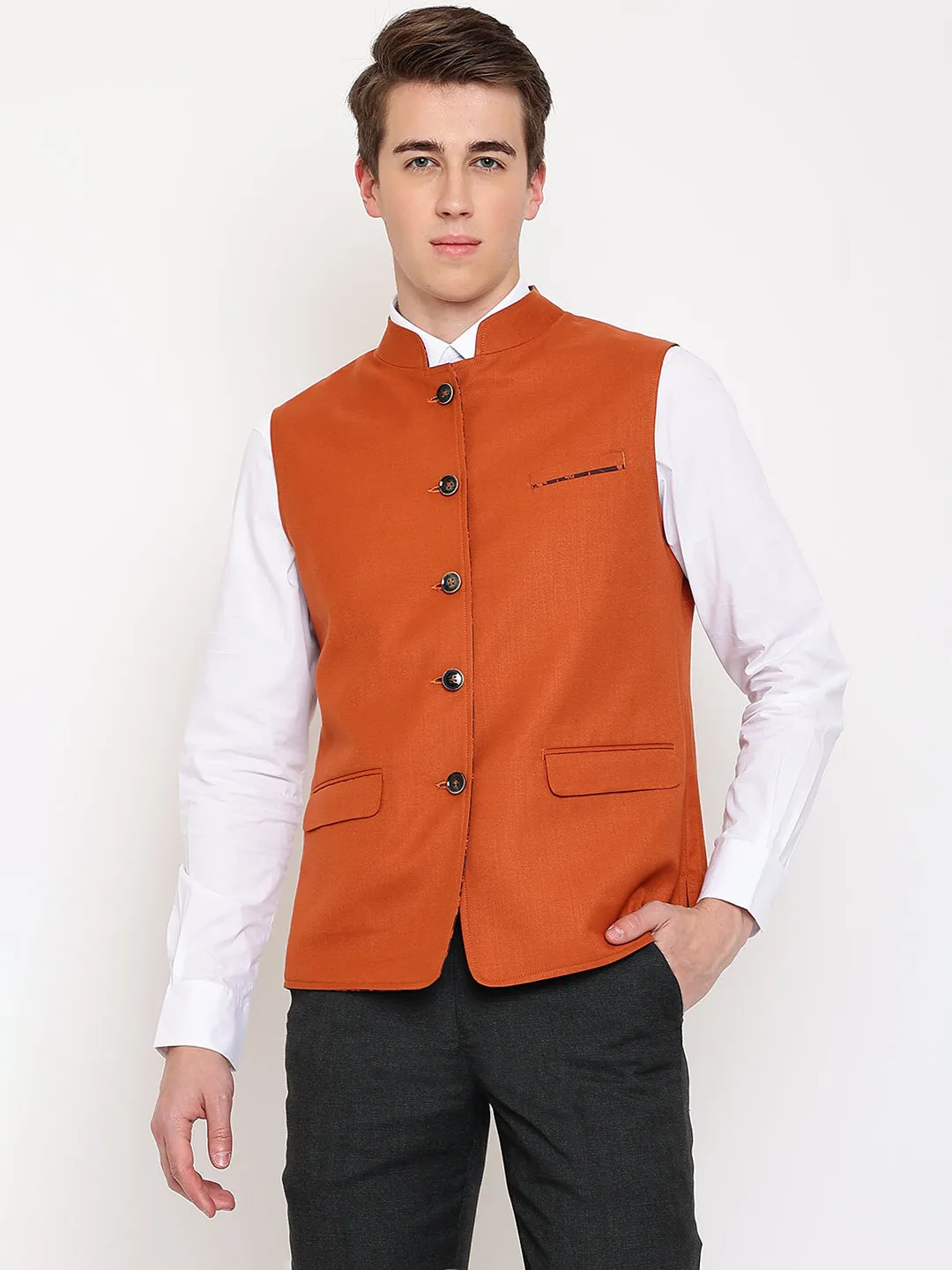 Men's Rust Reversible Waist Coat